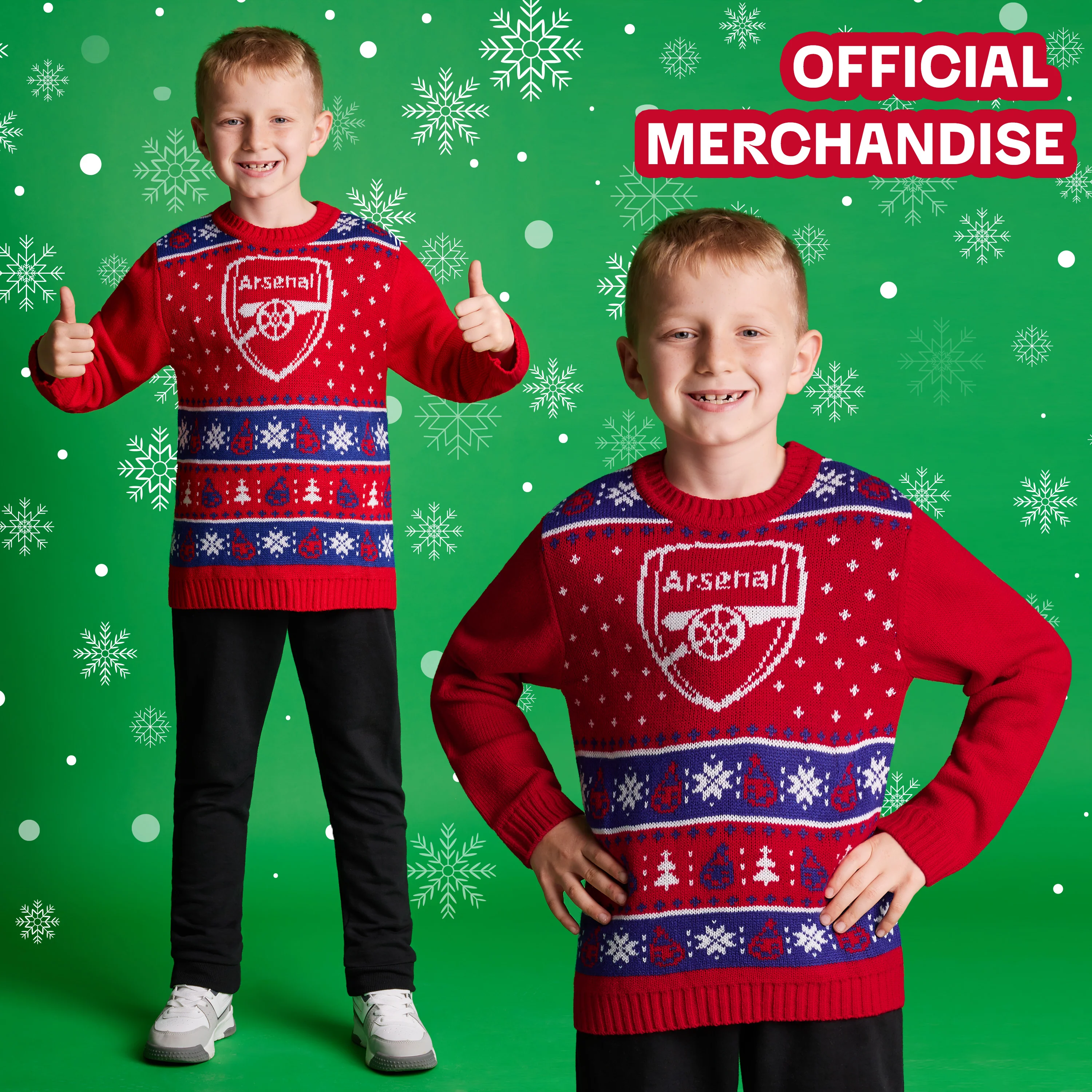Arsenal F.C. Christmas Jumper Kids & Teenagers - Image 4