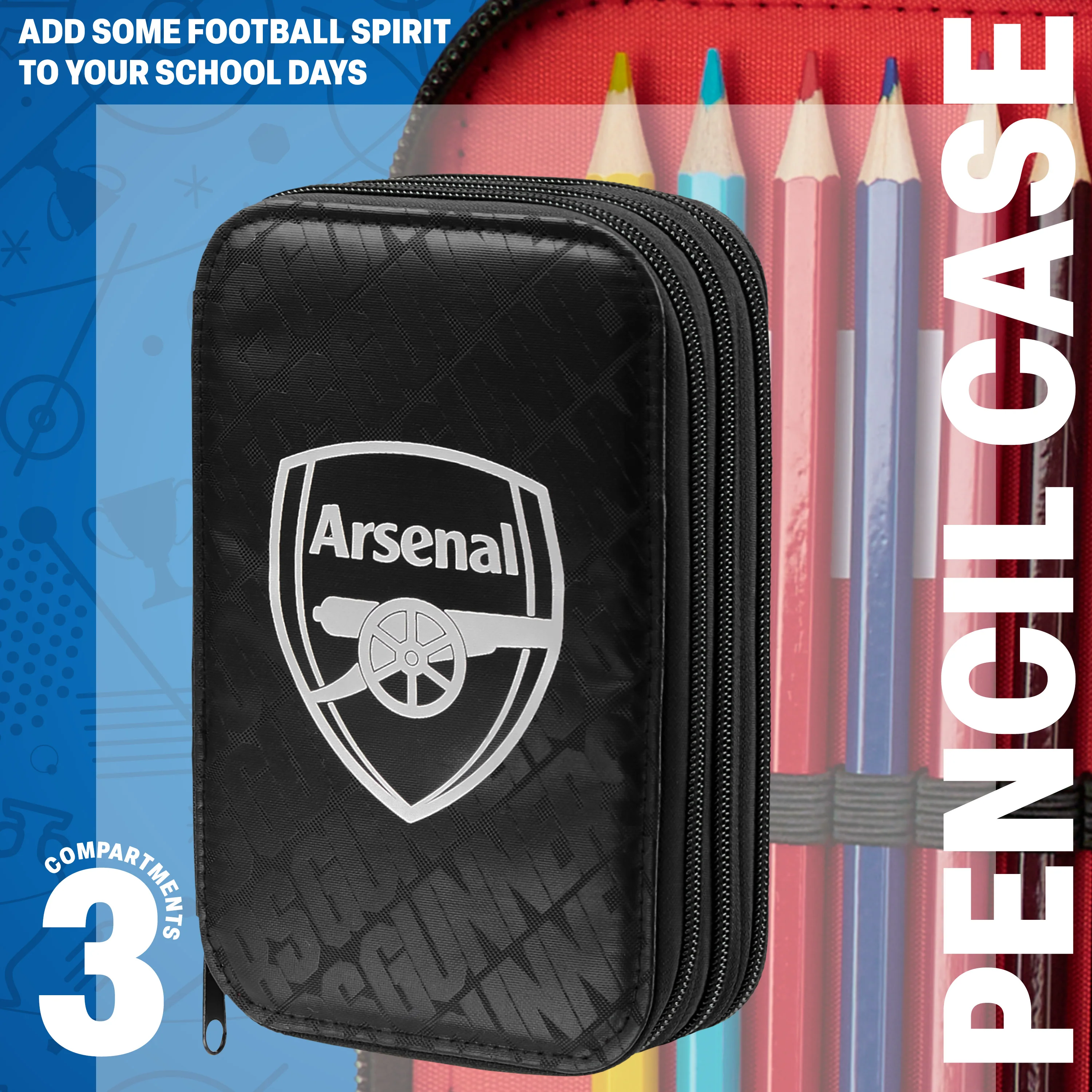 Arsenal F.C. Filled Pencil Case, Colouring and Stationery Set - School Supplies - Image 3