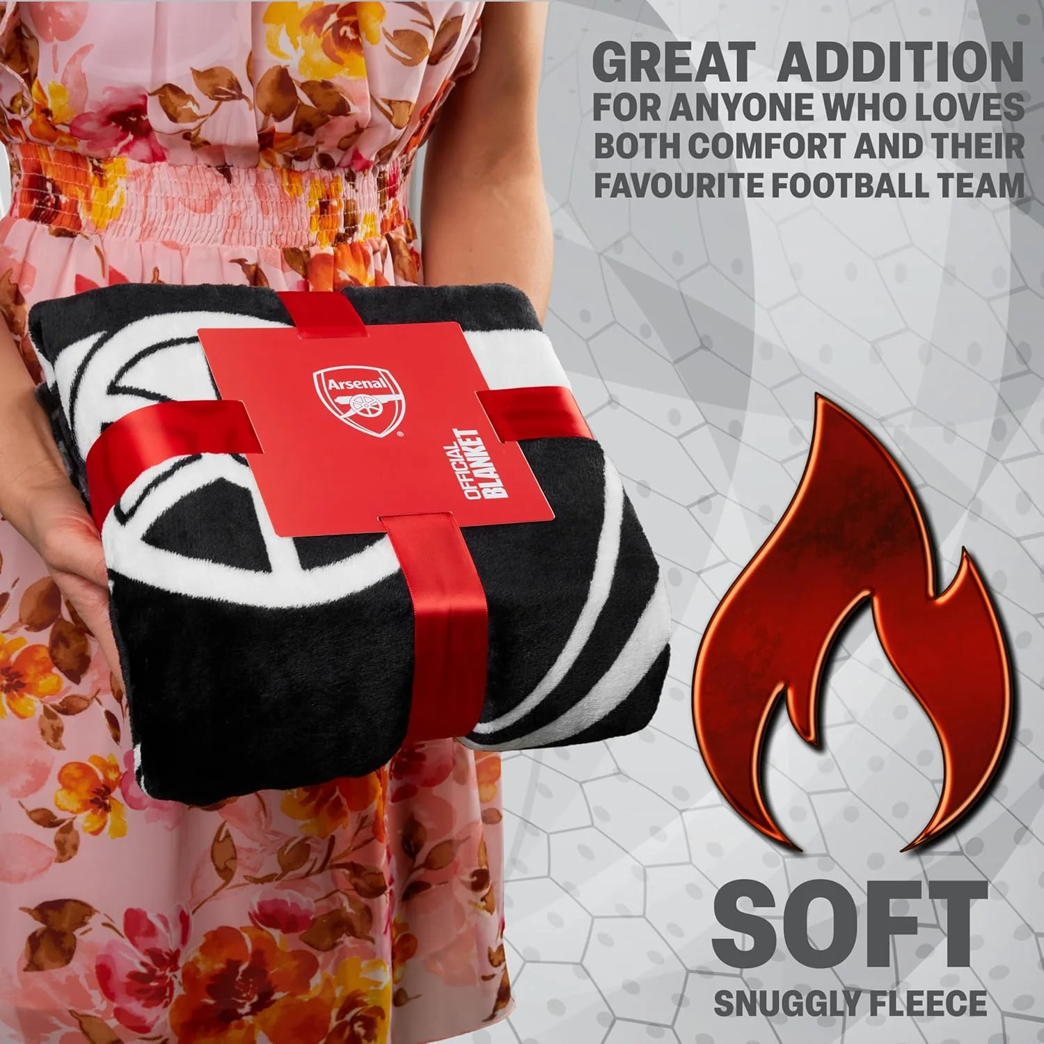 Arsenal F.C. Fleece Bed Blanket Soft Sofa Throw - Image 4