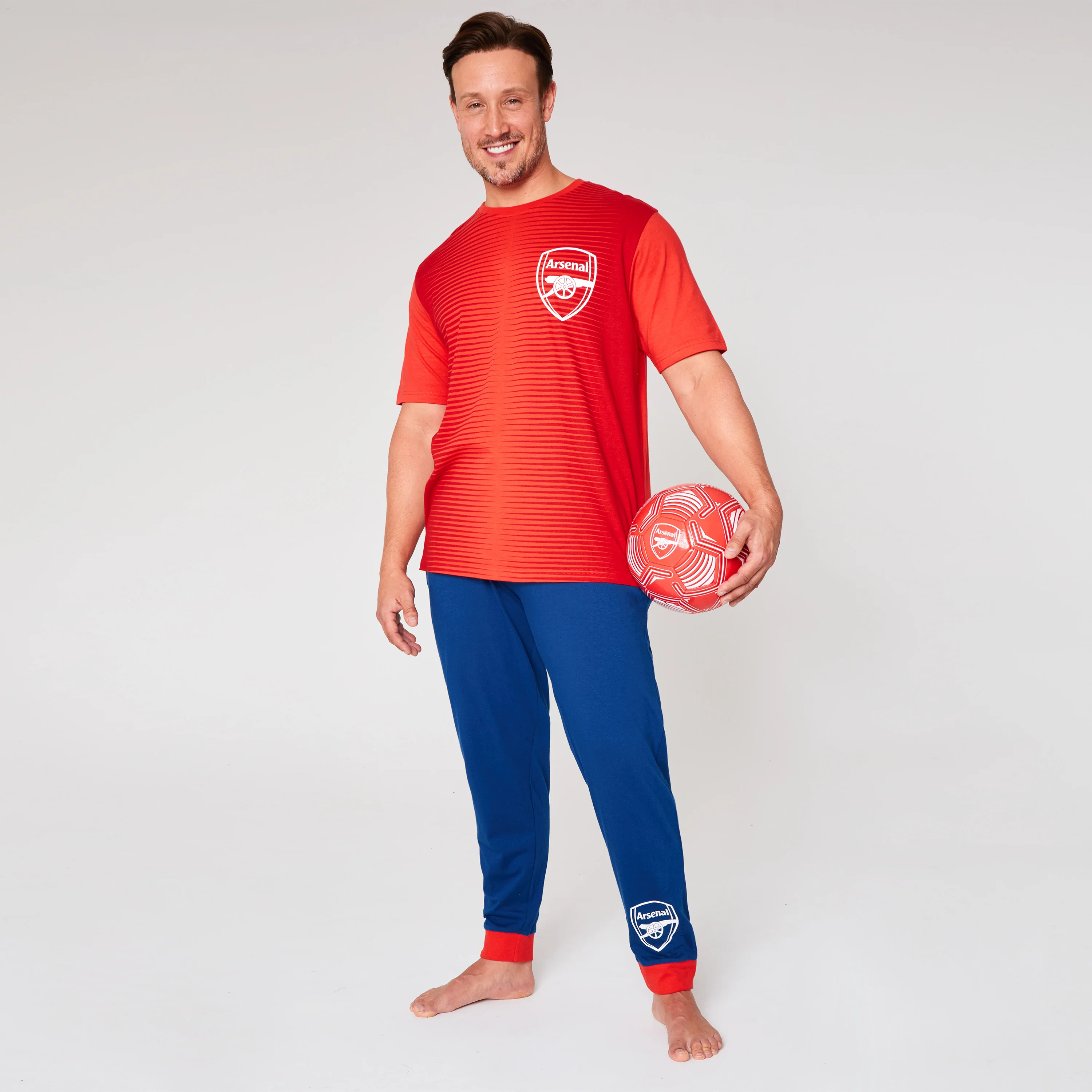 Arsenal F.C. Mens Pyjamas Set - Red & Blue - Image 3