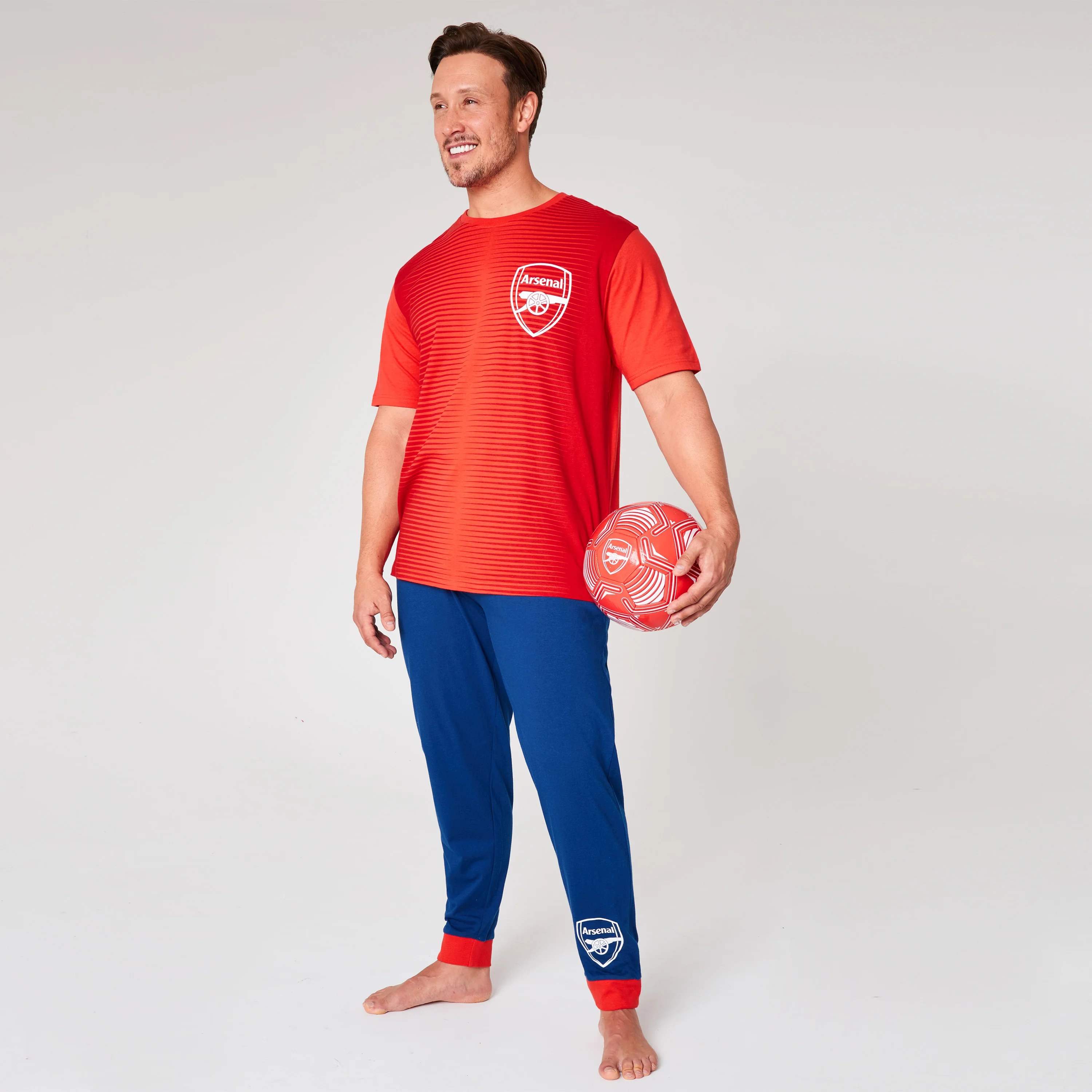 Arsenal F.C. Mens Pyjamas Set - Red & Blue - Image 5