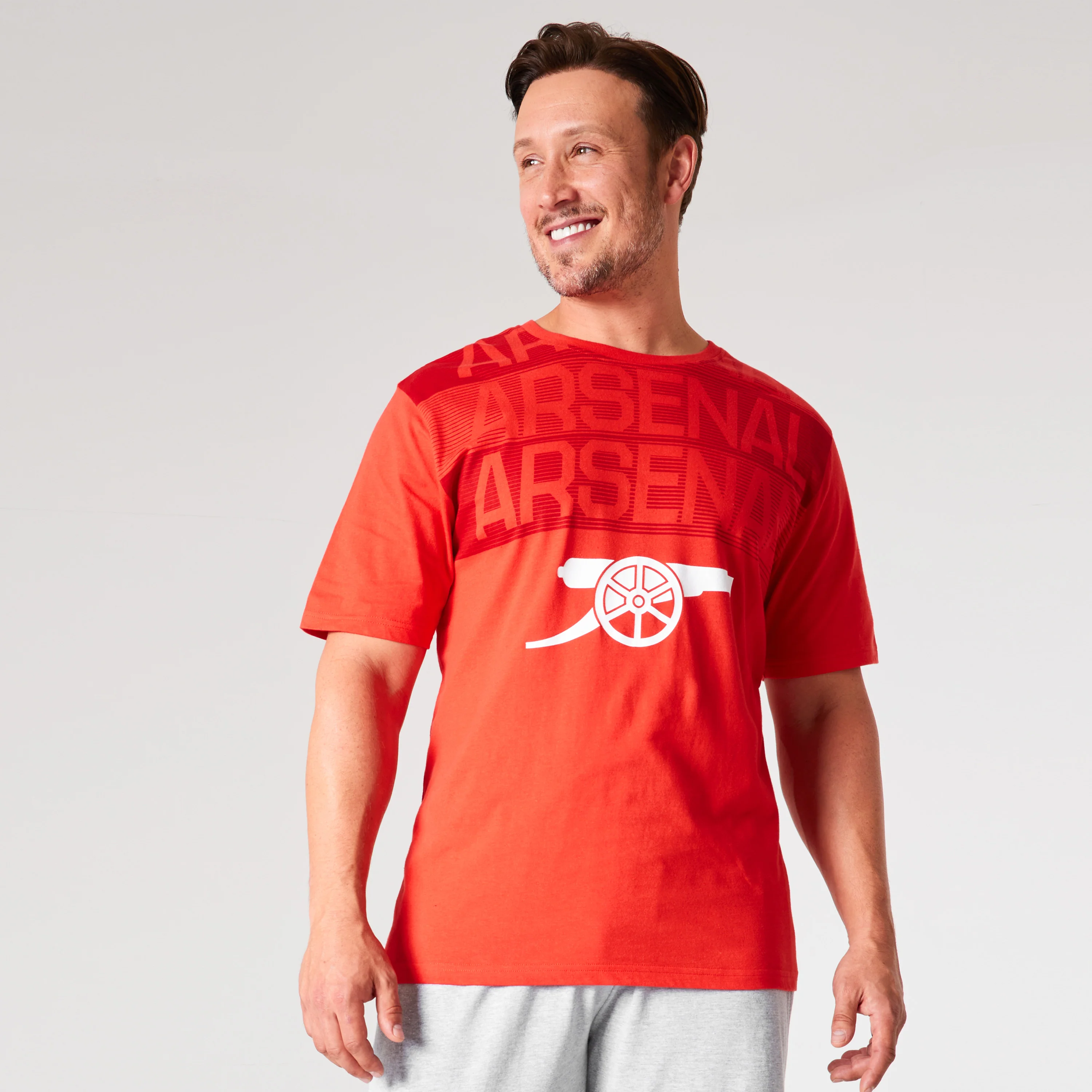 Arsenal F.C. Mens Pyjamas Set - RED & GREY - Image 4