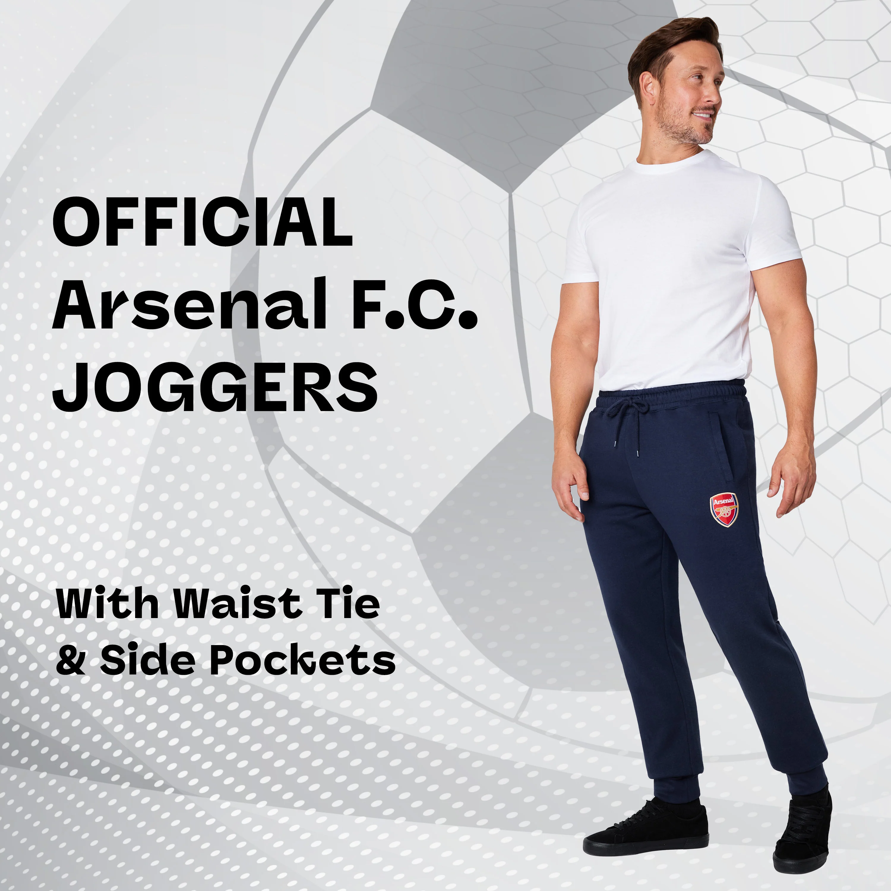 Arsenal F.C. Mens Sweatpants with 2 Pockets and Cuffed Ankles - Image 3