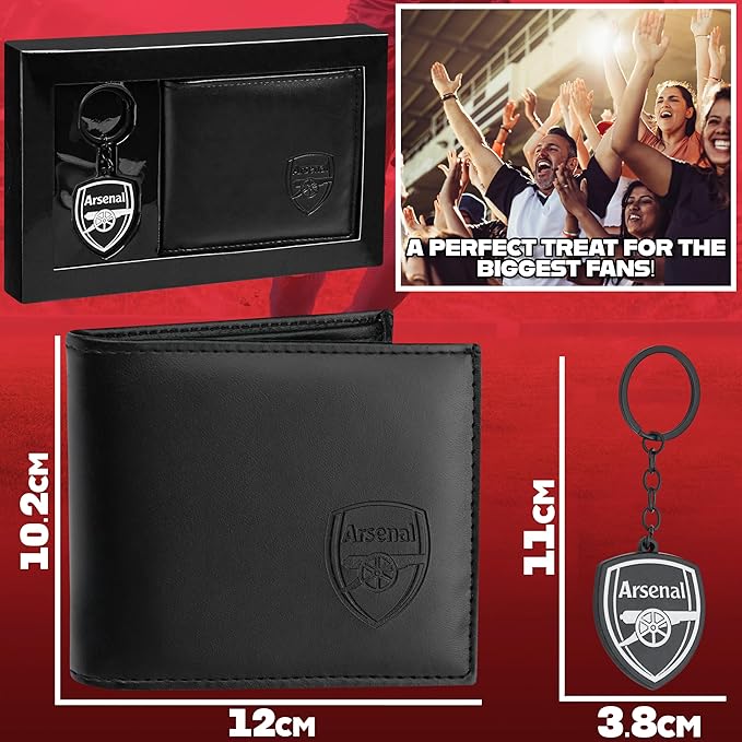 Arsenal F.C. Sports Fan Wallet Accessories Set with Card Slots & Coin Pocket - Image 6