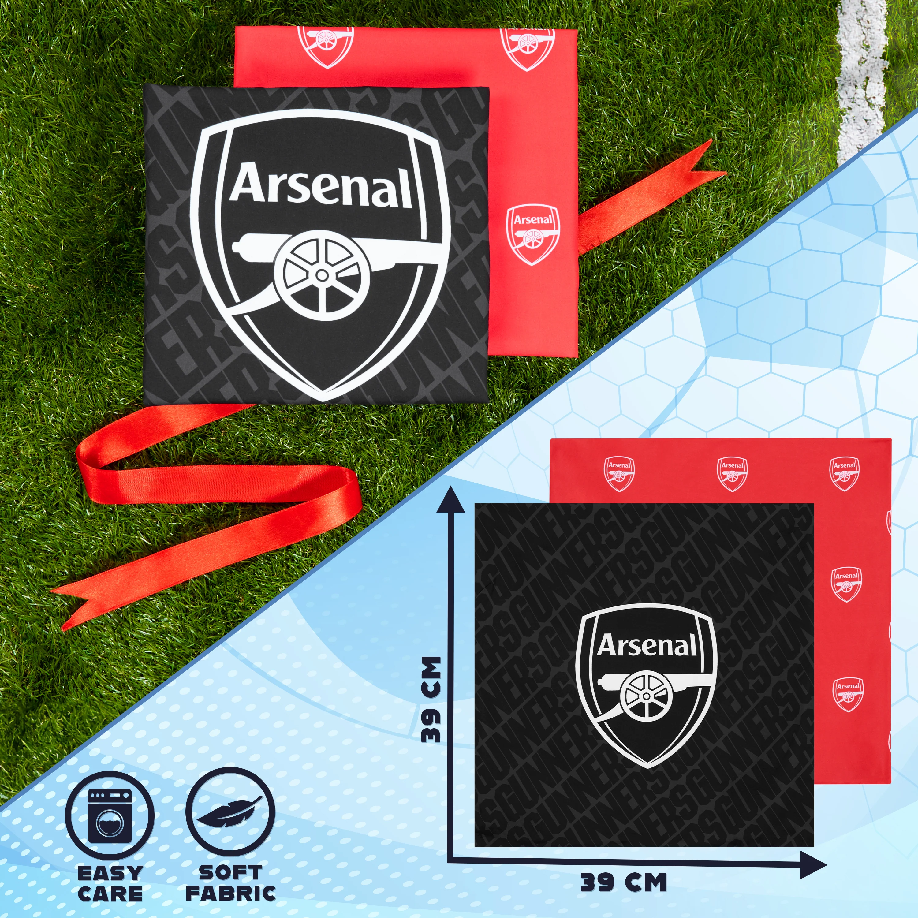 Arsenal F.C. Square Cushion Covers, 39 x 39cm Cover Pack of 2 - Image 6