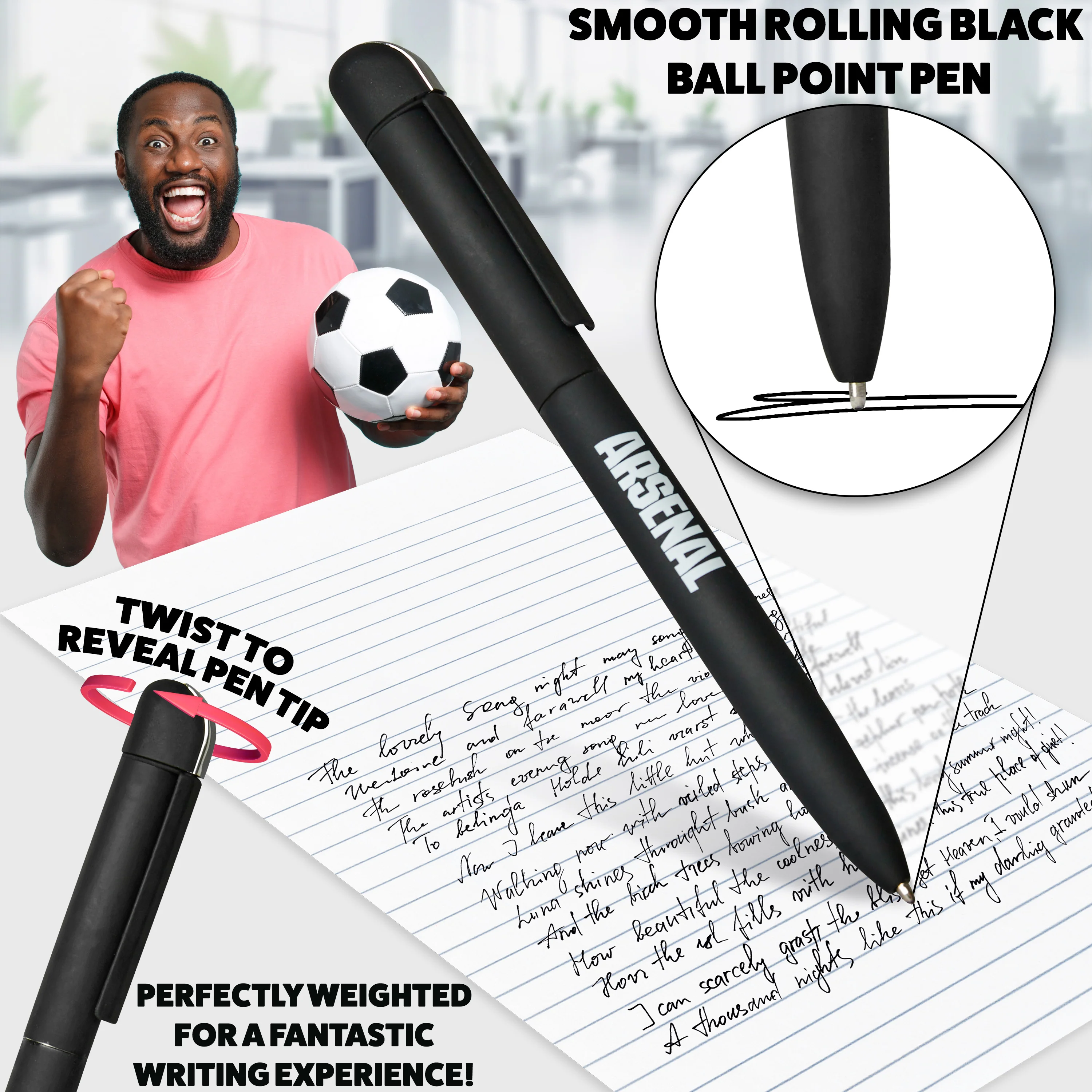 Arsenal F.C. Supporters' Gear Stationery Set A4 Notebook & Pen - Mens Gifts - Image 4