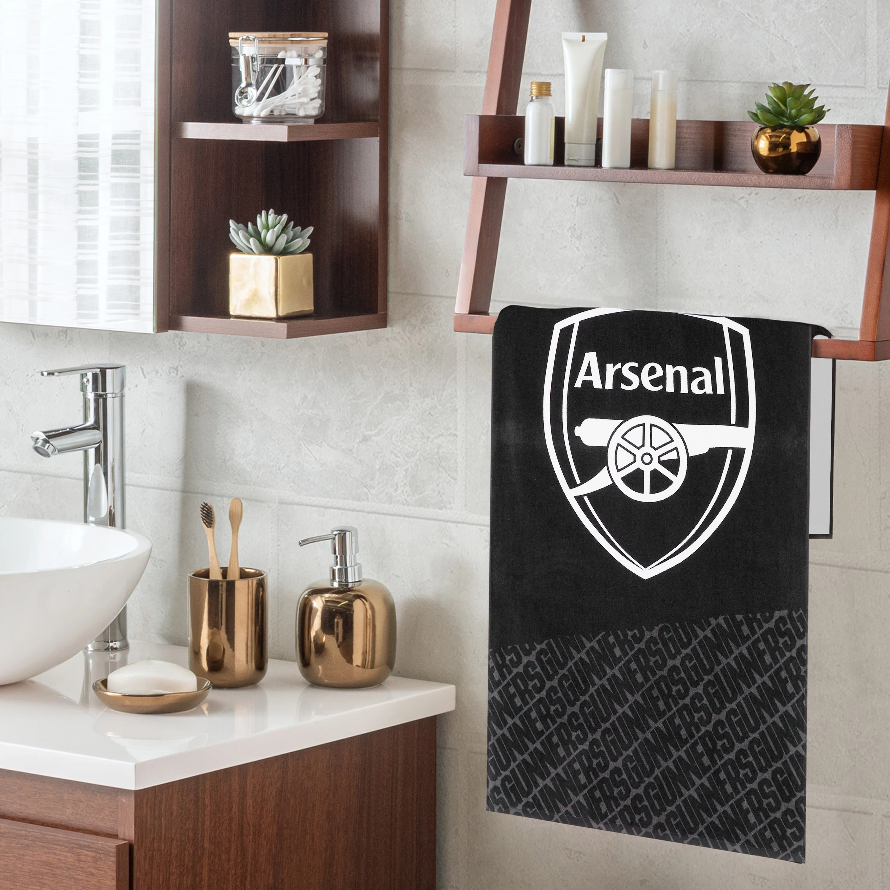 Arsenal F.C. Towel for Men Women Teens Boys 100% Cotton Quick Dry Football Crest Beach Bath Towel Swim Gym Holiday Shower Bath Supporters' Gear 137x69cm - Image 5