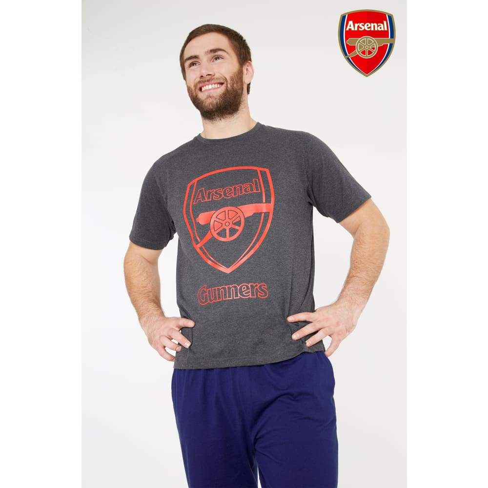 Arsenal Mens Pyjamas Set, Cotton Long Pjs, Official Football Gifts - Image 3