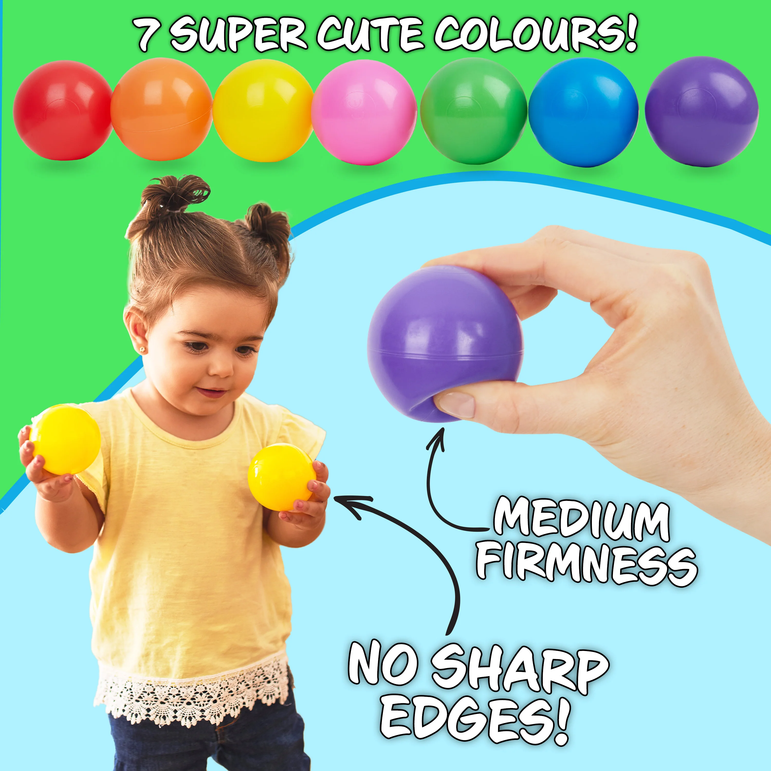 Ball Pit Balls Summer Outdoor Indoor Soft Balls for Kids - 700 BALLS - Image 4