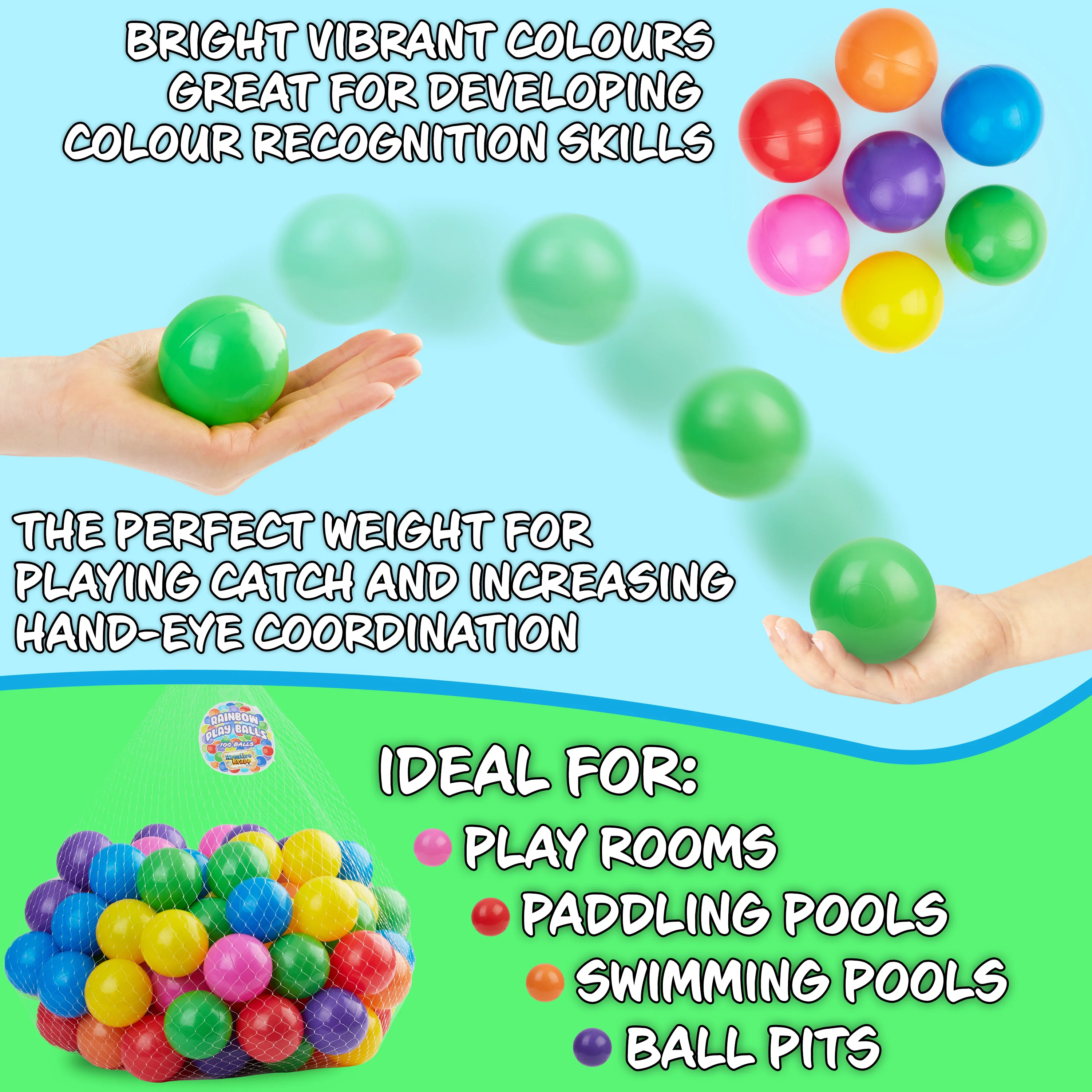 Ball Pit Balls Summer Outdoor Indoor Soft Balls for Kids - 700 BALLS - Image 6
