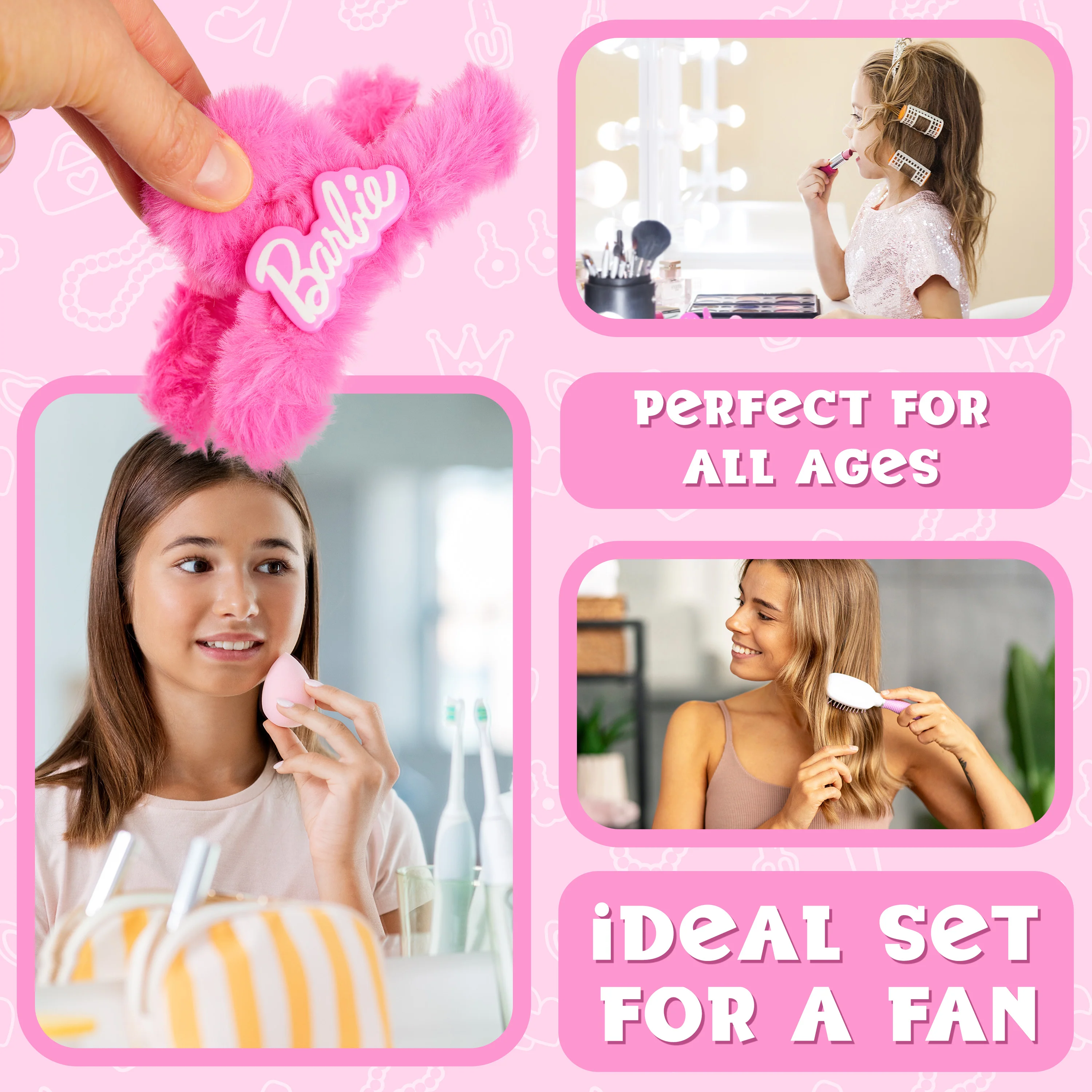 Barbie Claw Clip and Hair Accessories Set, Hair Clips Brush - Girls Gifts - Image 4
