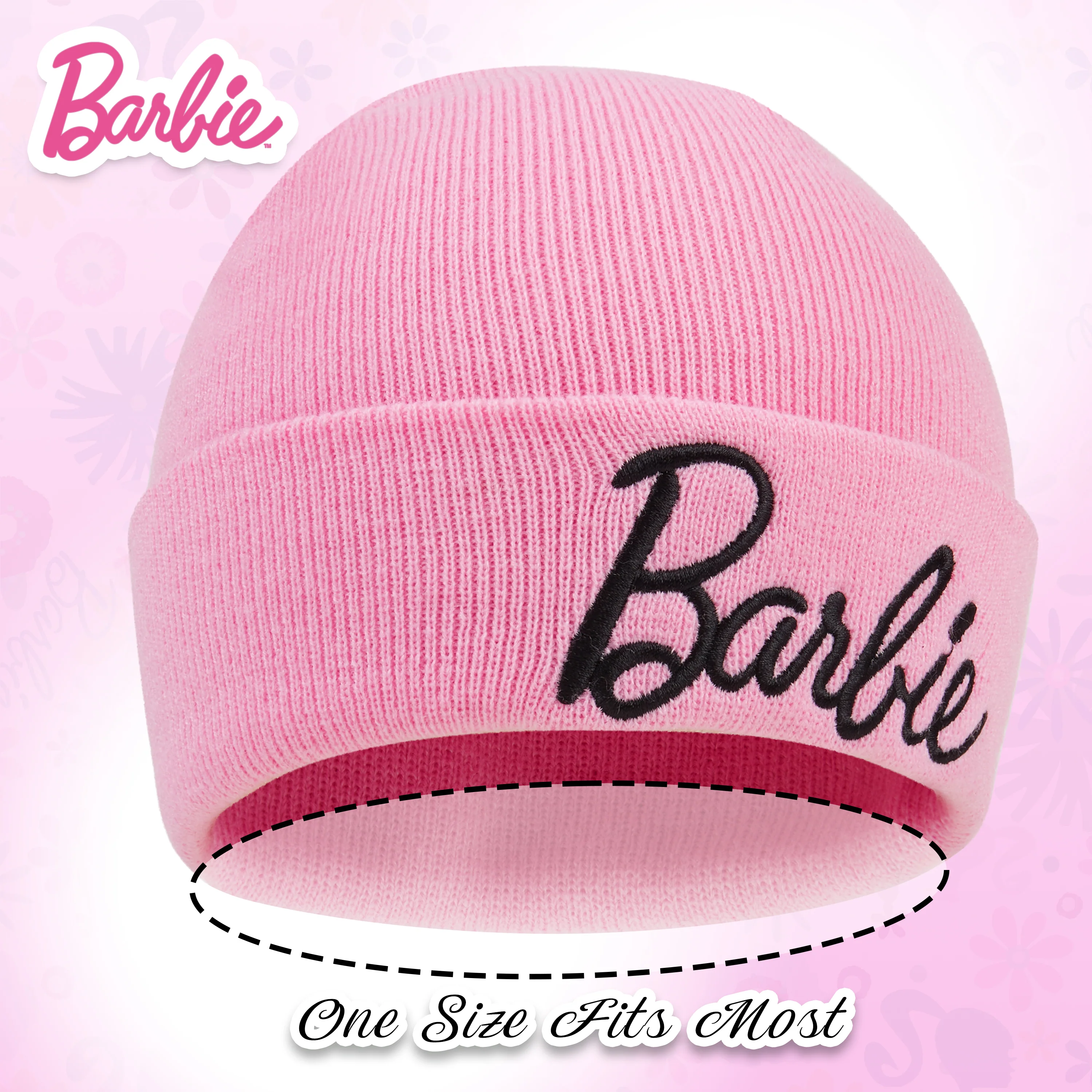 Barbie Girls Bobble Hat and Gloves Set, Original Accessories, Girl Gifts for Winter - Image 7