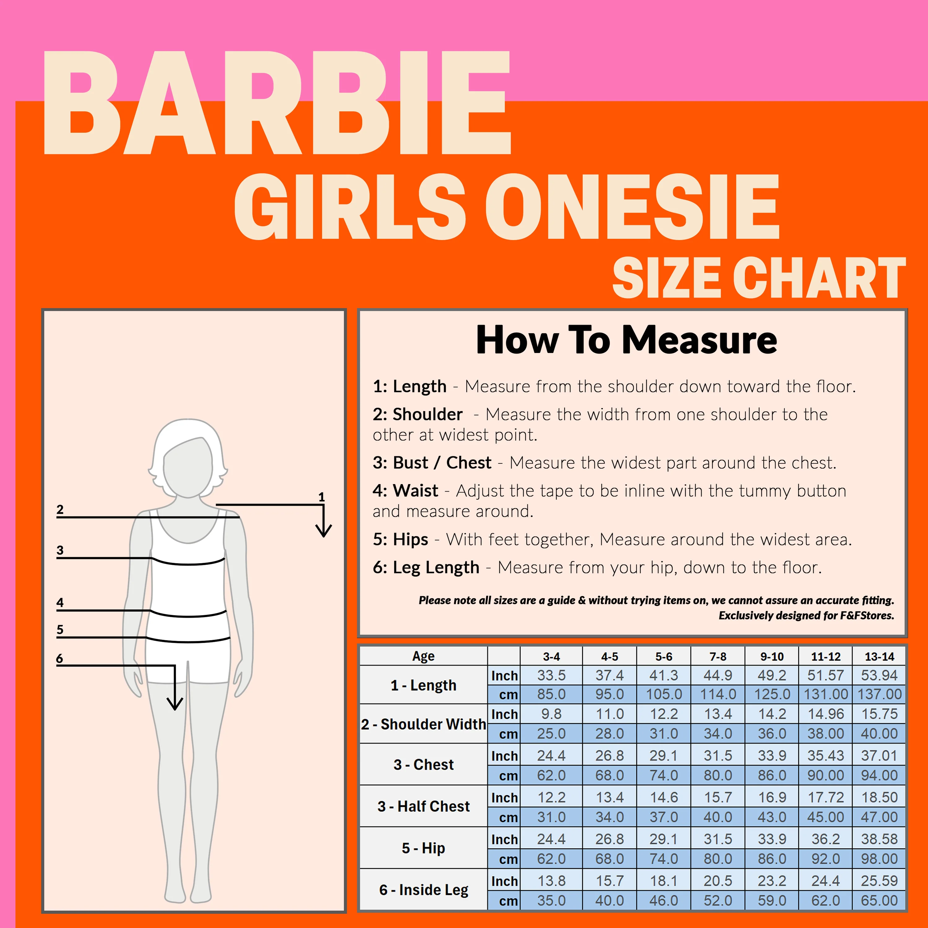 Barbie Girls & Teenagers Fleece Onesie with Hood, Cosy Loungewear -  Gifts for Girls - Image 6