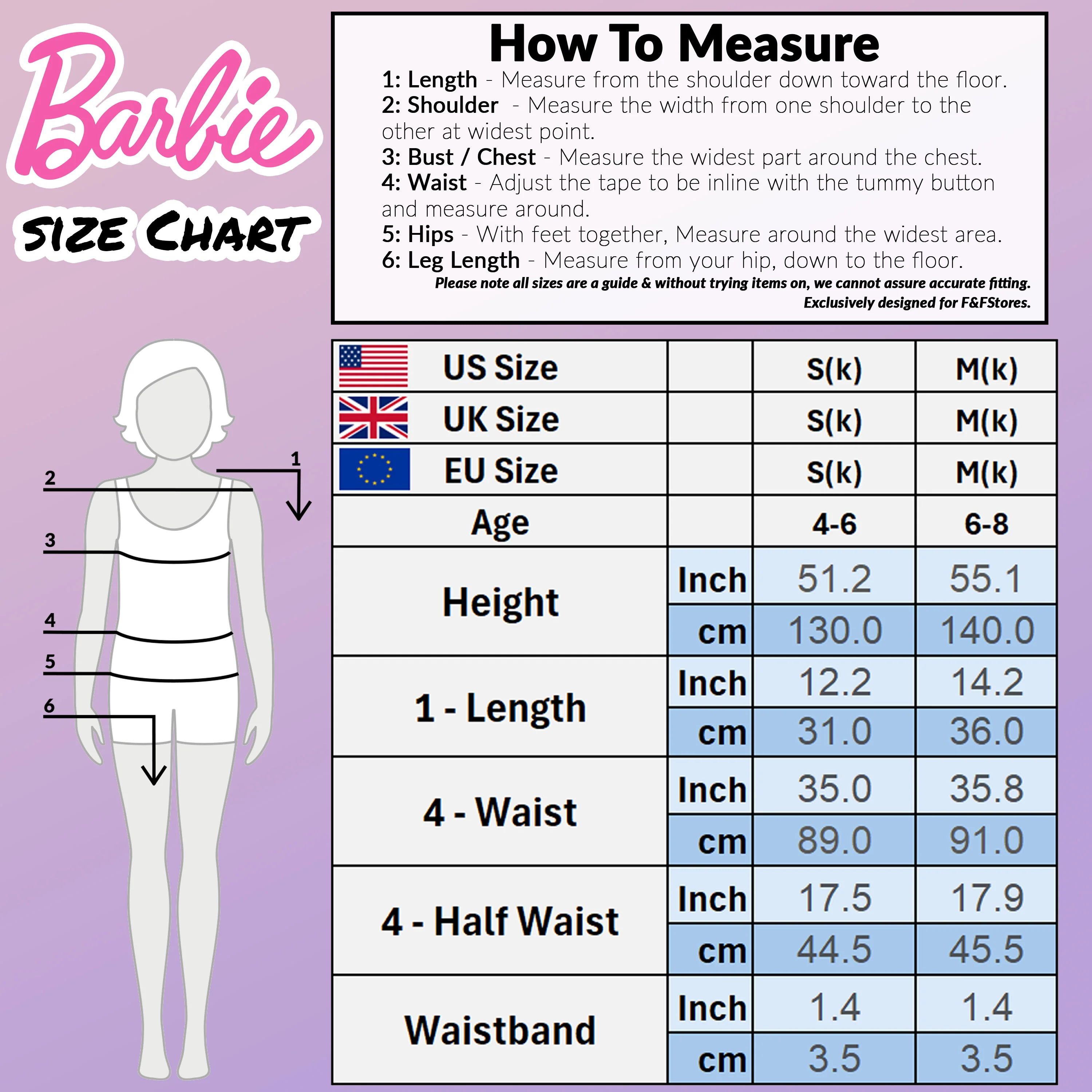 Barbie Girls Tutu Skirt, Mesh 2 Layers with Cotton Lining Skirt - Gifts for Girls - Image 6