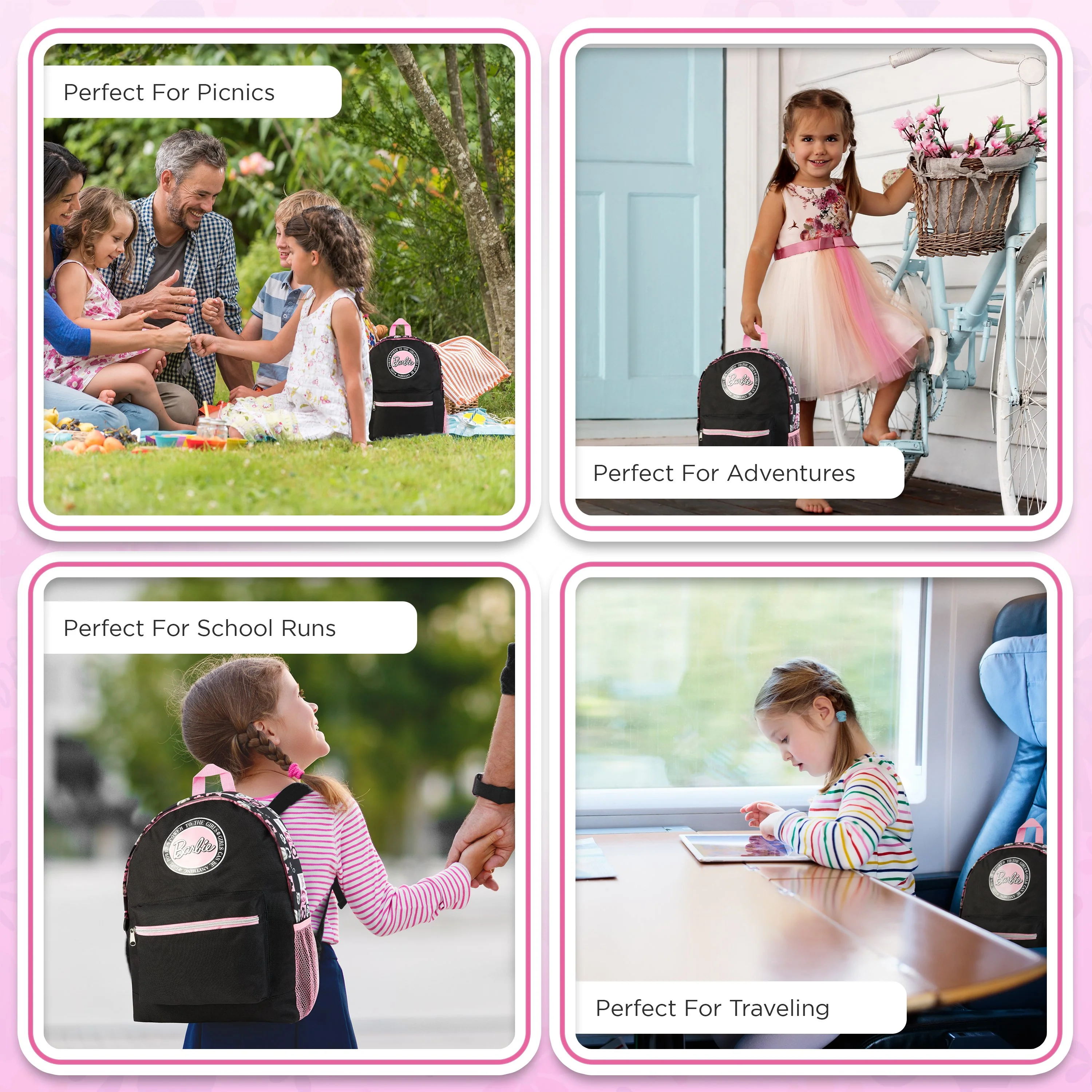 Barbie School Bag, School Backpack, Rucksack for Sport, Travel, Gifts for Girls - Image 4