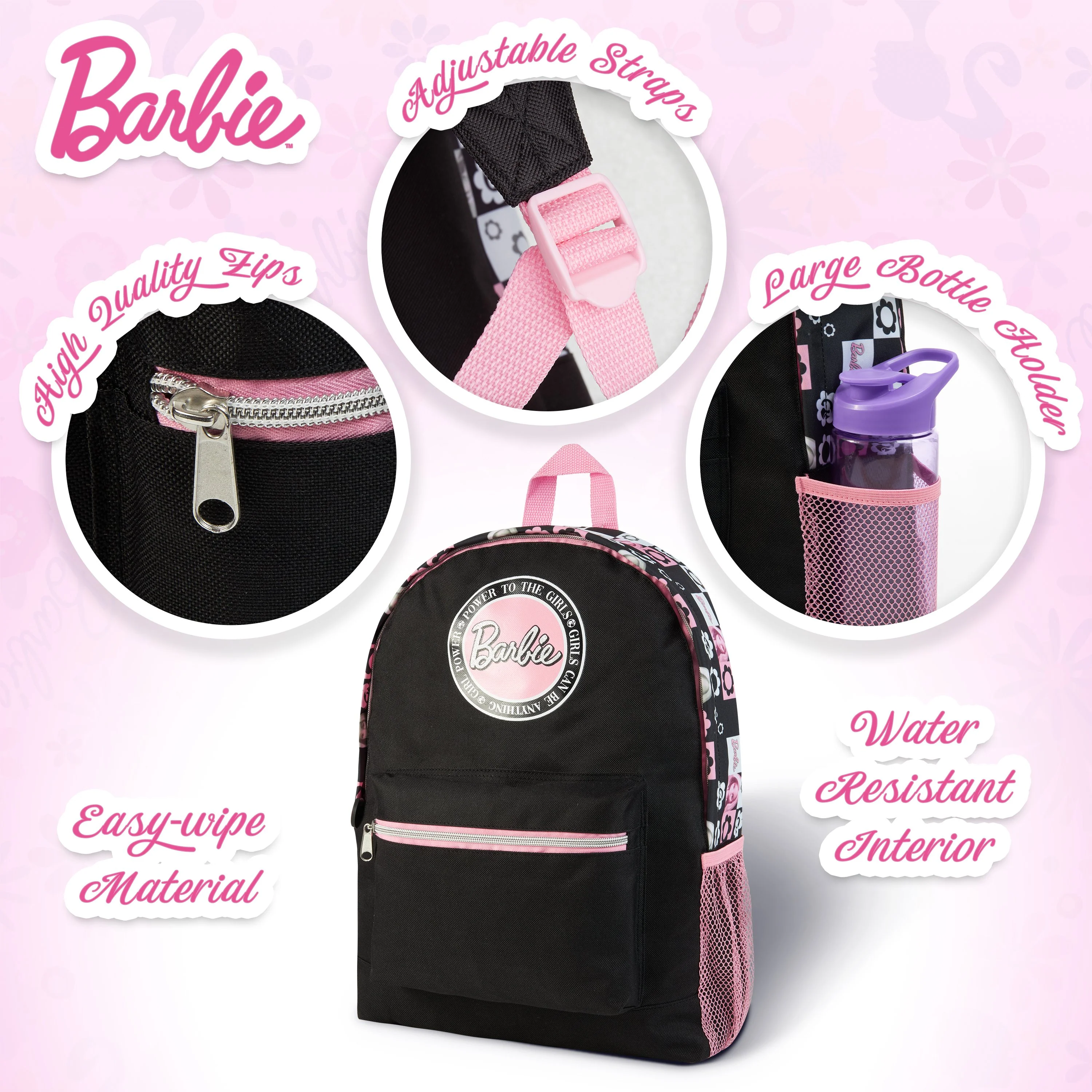 Barbie School Bag, School Backpack, Rucksack for Sport, Travel, Gifts for Girls - Image 5