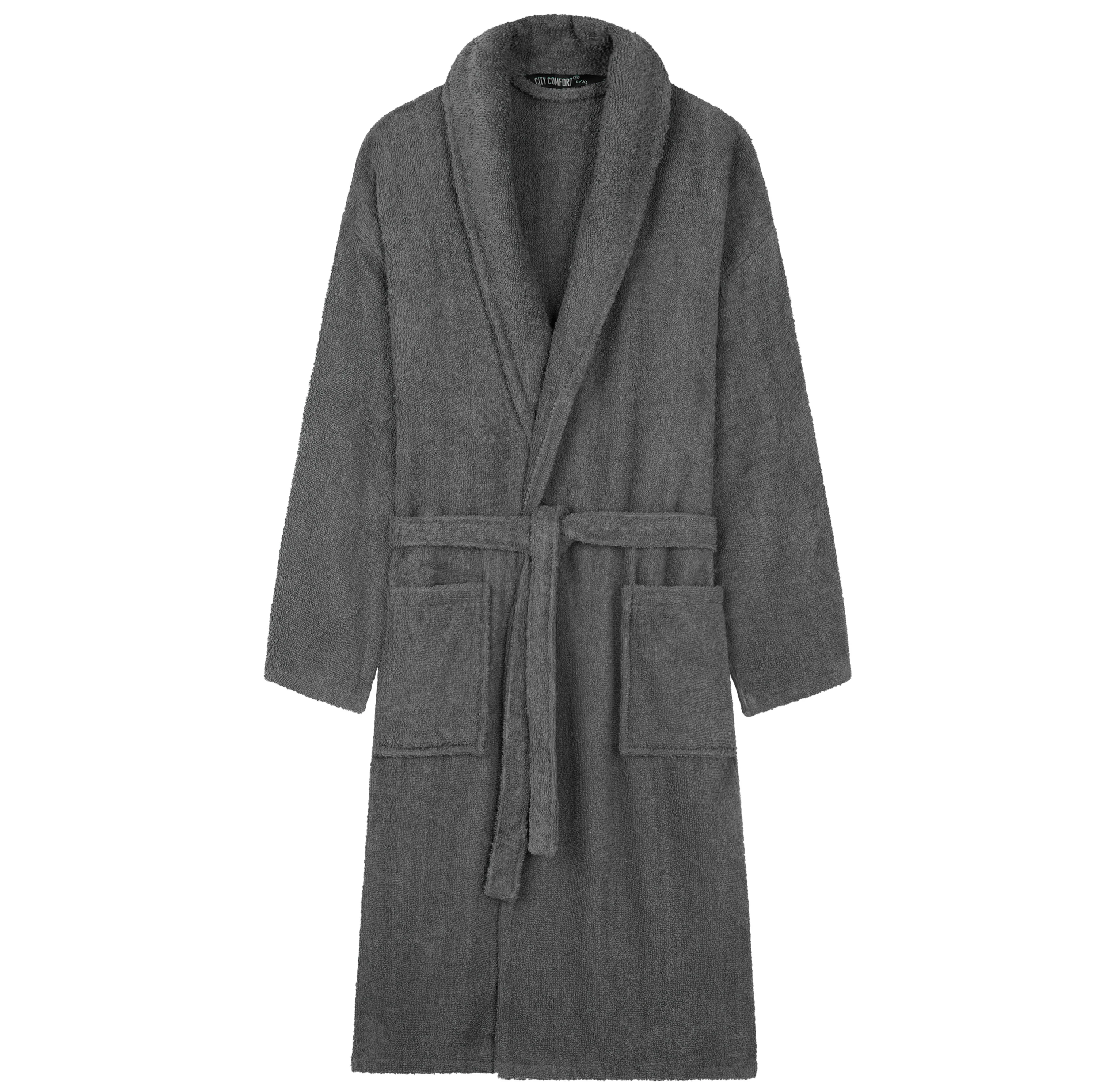 Bath Robes for Men - Absorbent Cotton Terry Towelling Bathrobe - Image 7