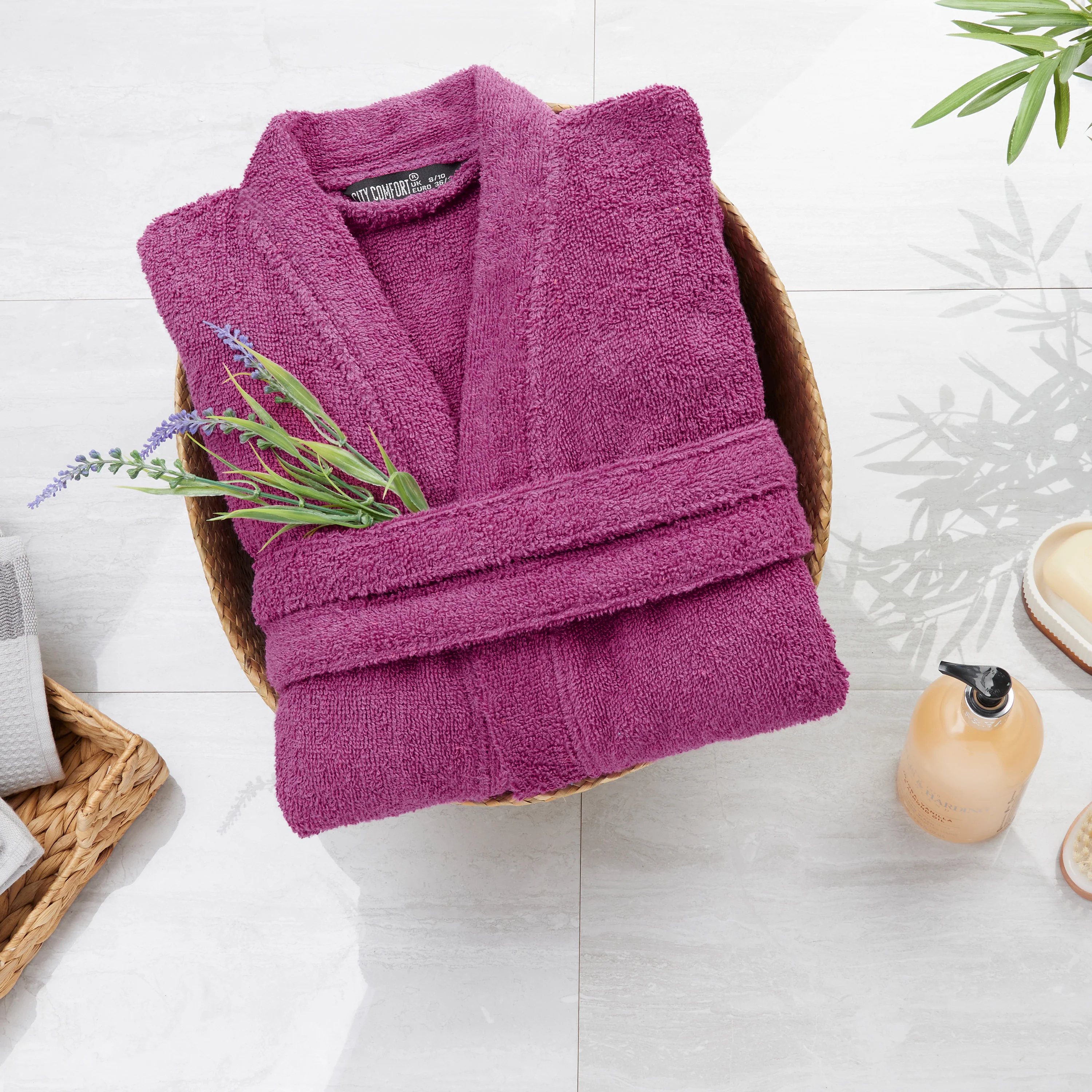 Bath Robes for Women - Absorbent Cotton Terry Towelling Bathrobe - Image 32