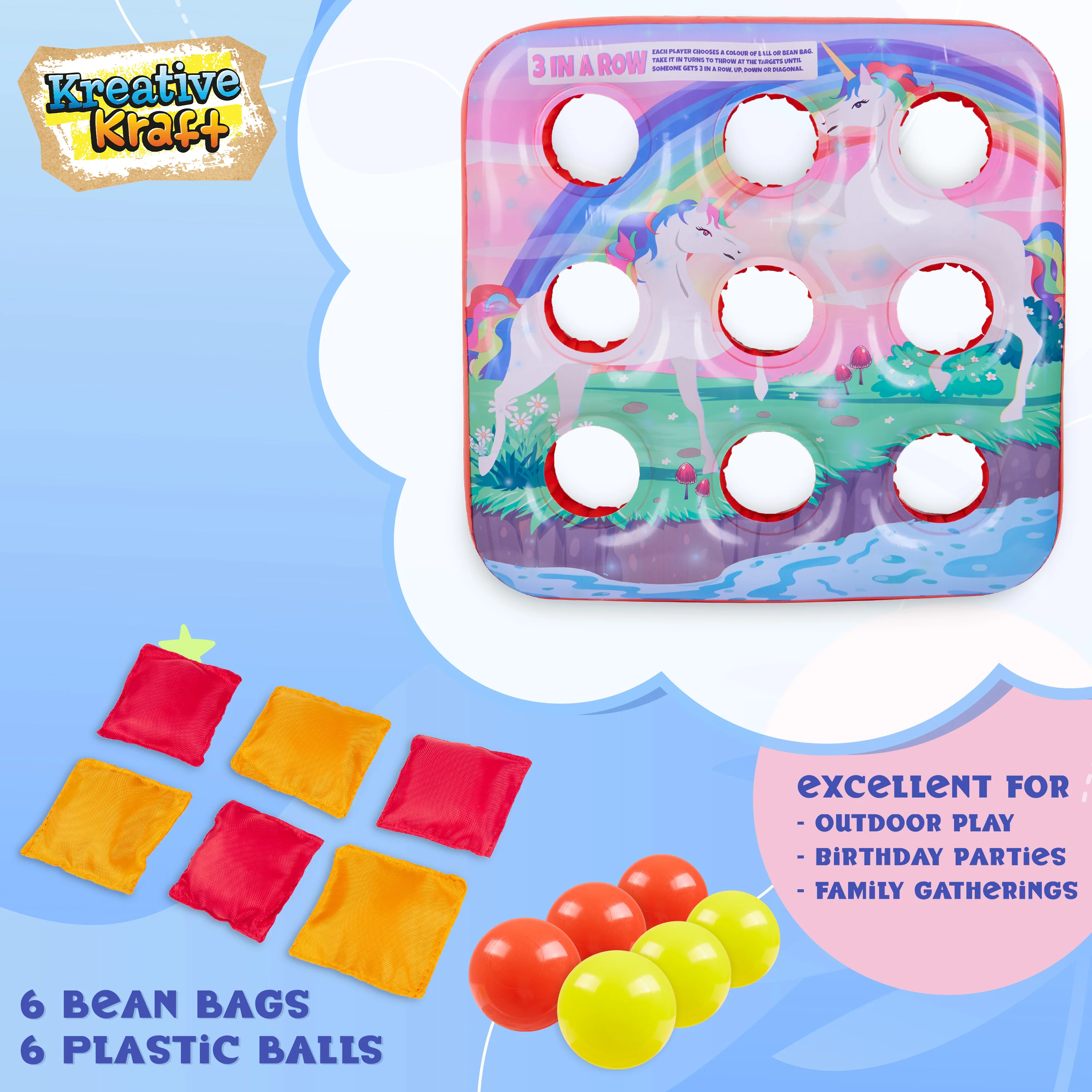 Bean Bags Kids Throwing Target Ball Game Inflatable Game for Children Party Outdoor Play Summer Bag Toss Games for Kids - Image 6