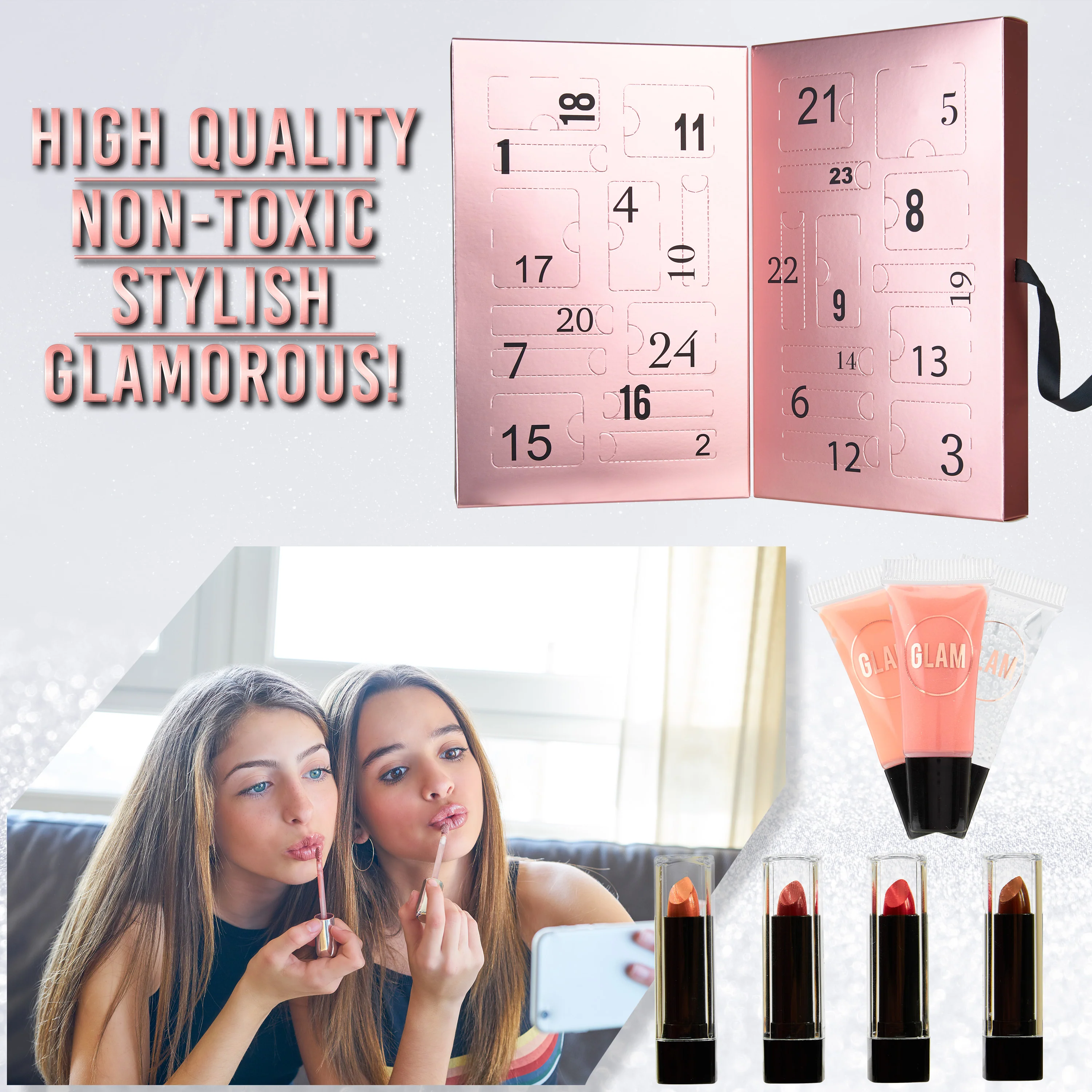 Beauty Advent Calendar 2025 for Women - Rose Gold - Image 5