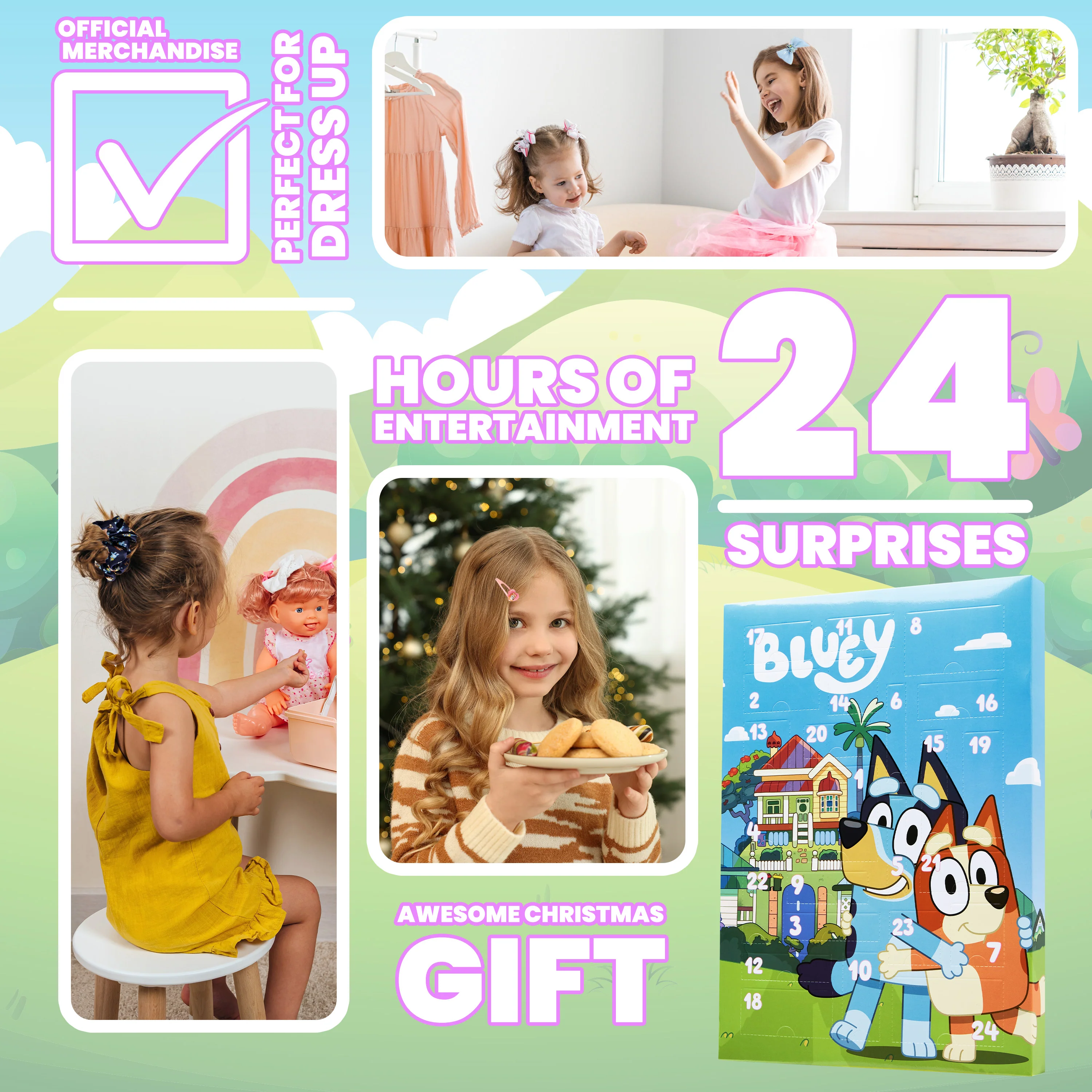 Bluey Advent Calendar 2025, Girls Hair Accessories Countdown Calendar - Image 3
