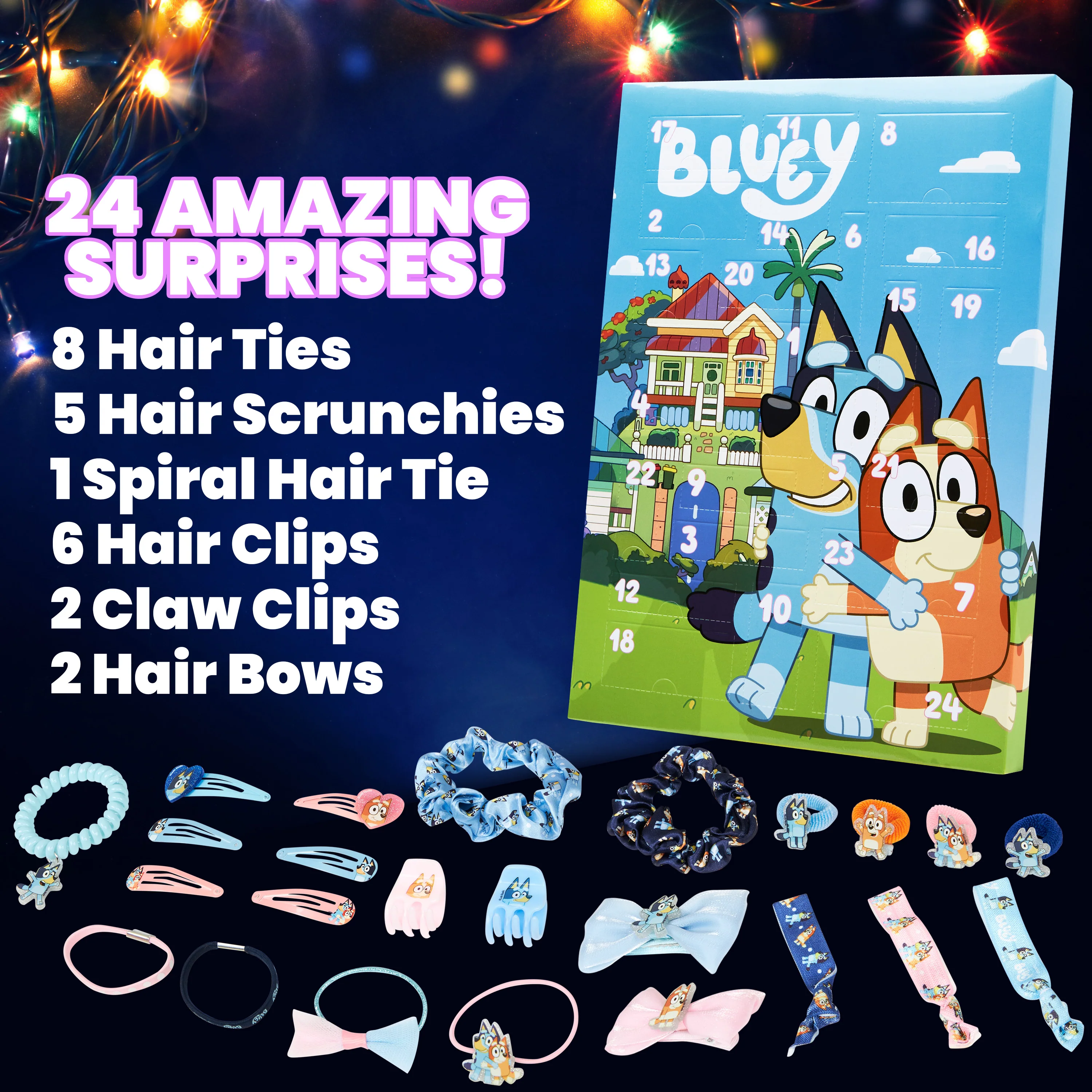Bluey Advent Calendar 2025, Girls Hair Accessories Countdown Calendar - Image 6