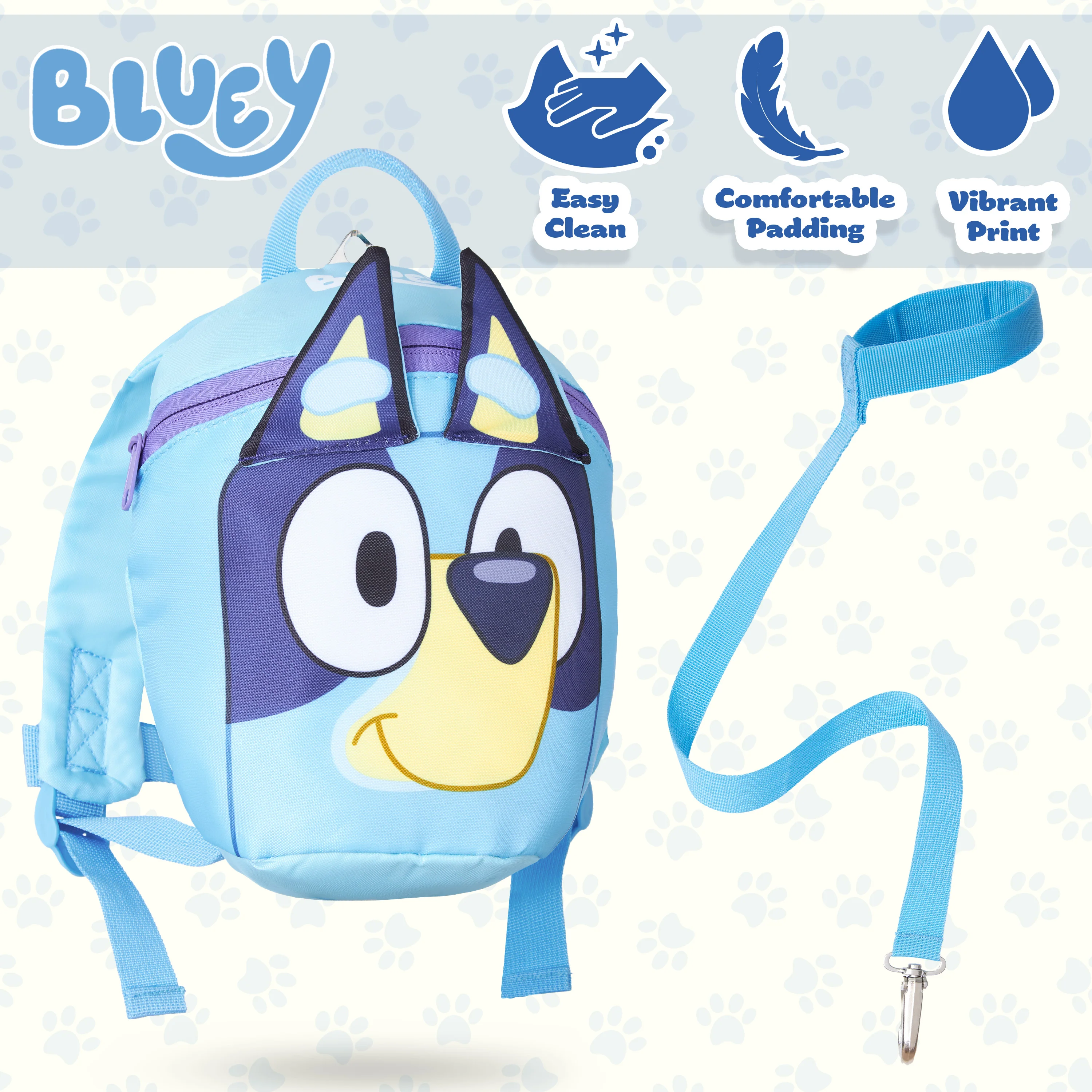 Bluey Backpack with Reins Toddler Backpack with Reins and Harness 1-4 Years (Blue) - Image 3