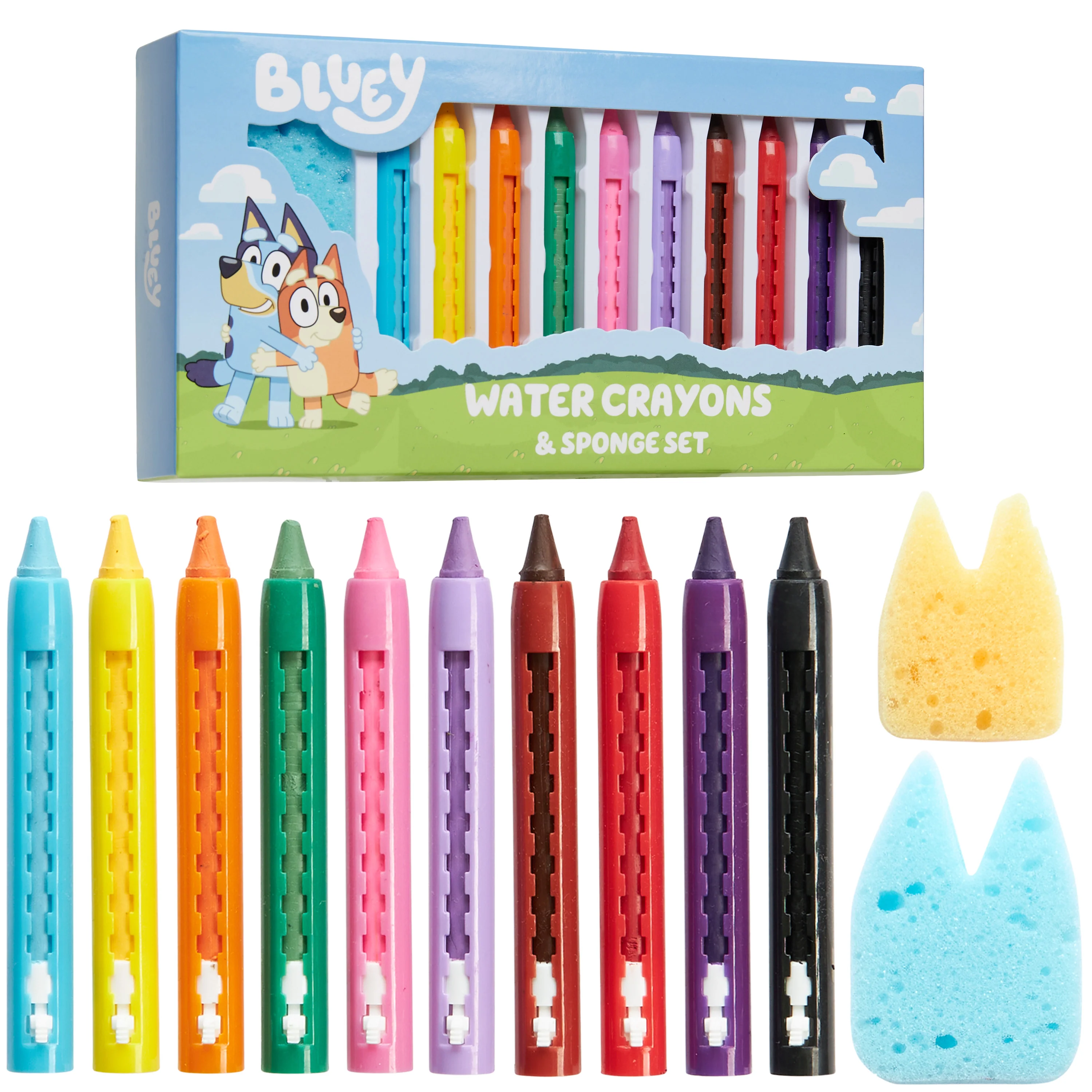 Bluey Bath Crayons for Kids Toddlers, Water Colouring Set Bath Toys Washable Non Toxic