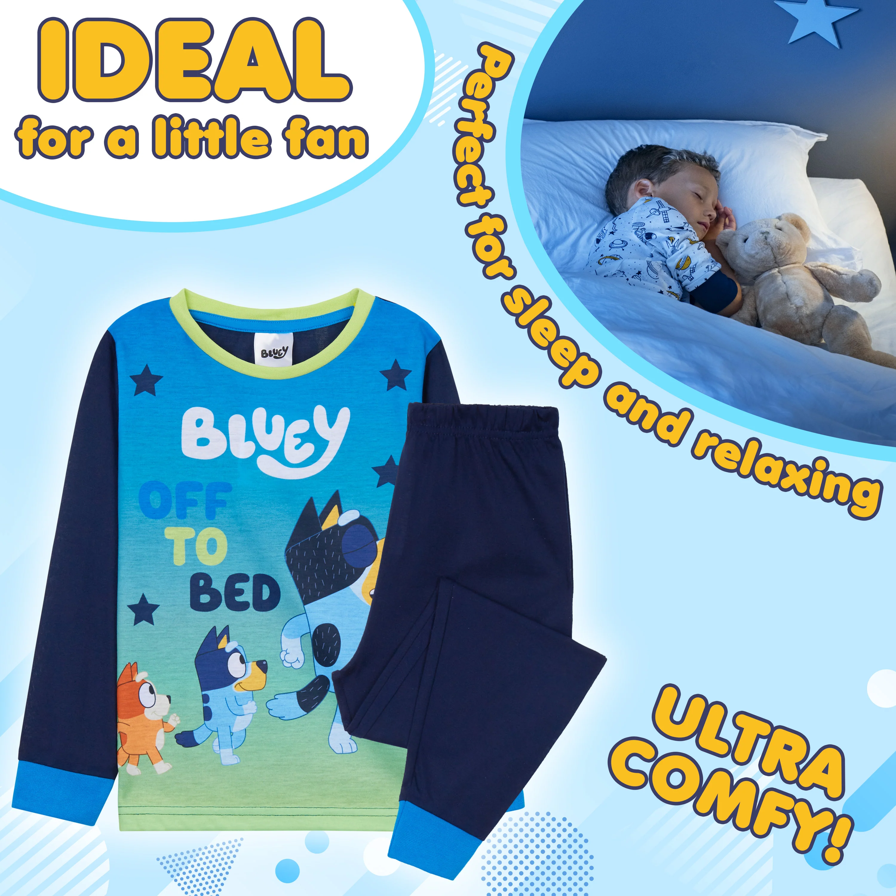 Bluey Boys Long Pyjama Set, Comfy Breathable Loungewear PJs - Gifts for Boys - Image 4