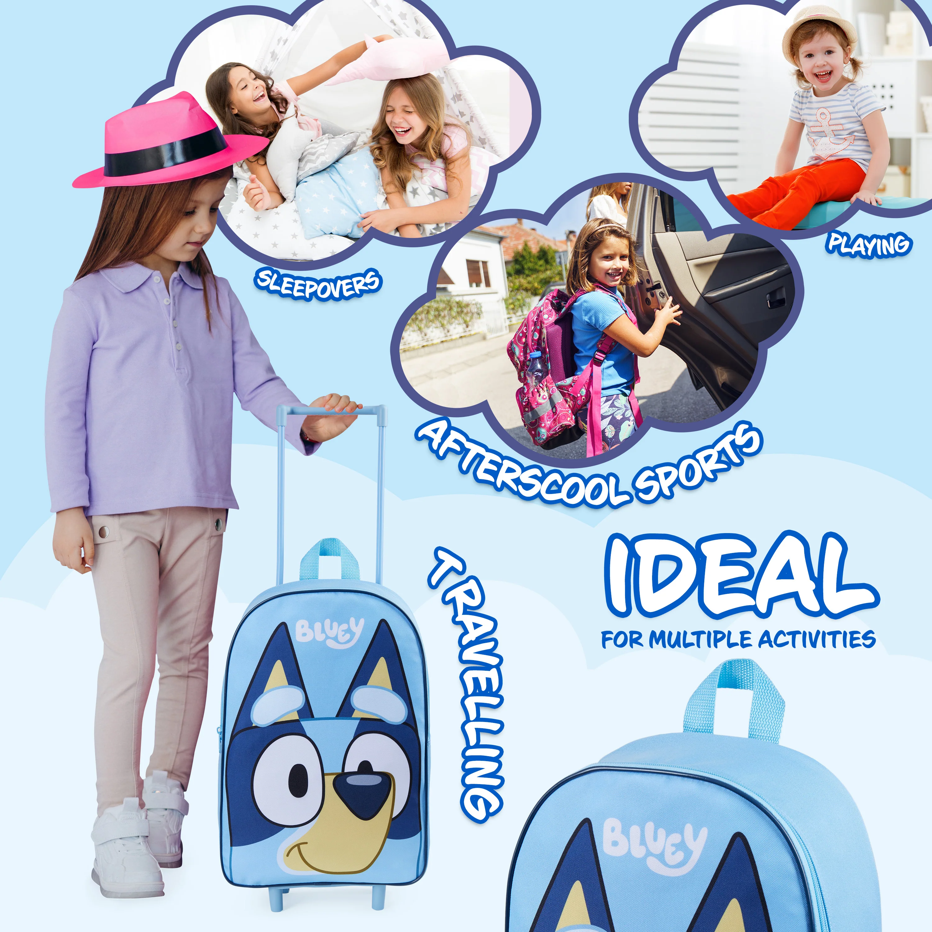 Bluey Children’s Luggage Suitcase - Foldable Trolley Bag - Image 5