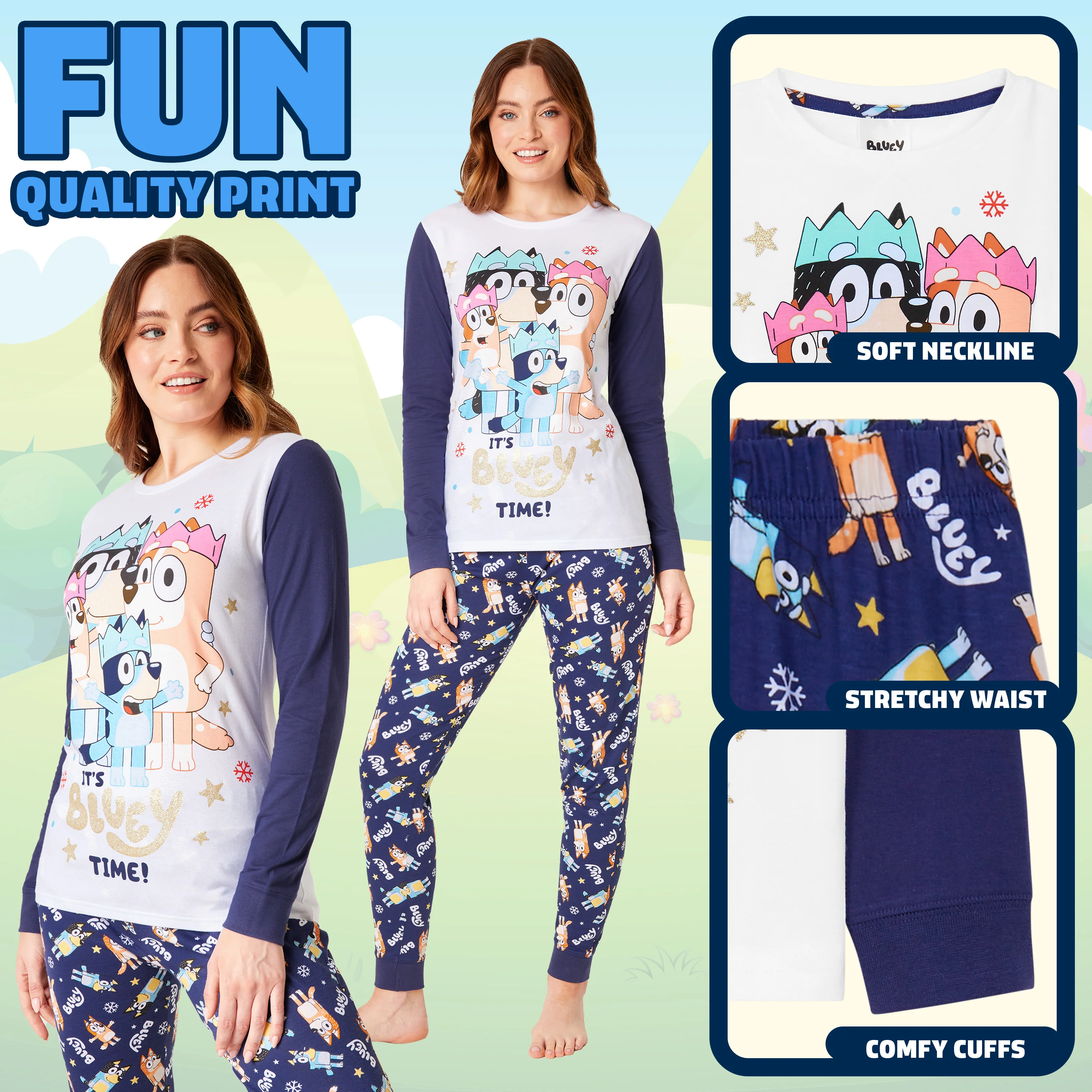 Bluey Christmas Matching Family Pyjamas - Xmas Matching PJs for Women - Image 4