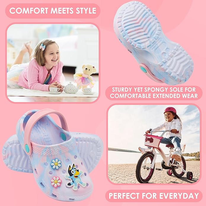 Bluey Clogs for Kids Toddlers Fun Garden Shoes Slip On with Shoe Charms - Image 4