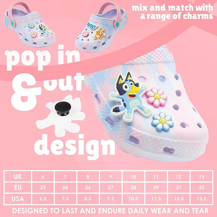 Bluey Clogs for Kids Toddlers Fun Garden Shoes Slip On with Shoe Charms - Image 6