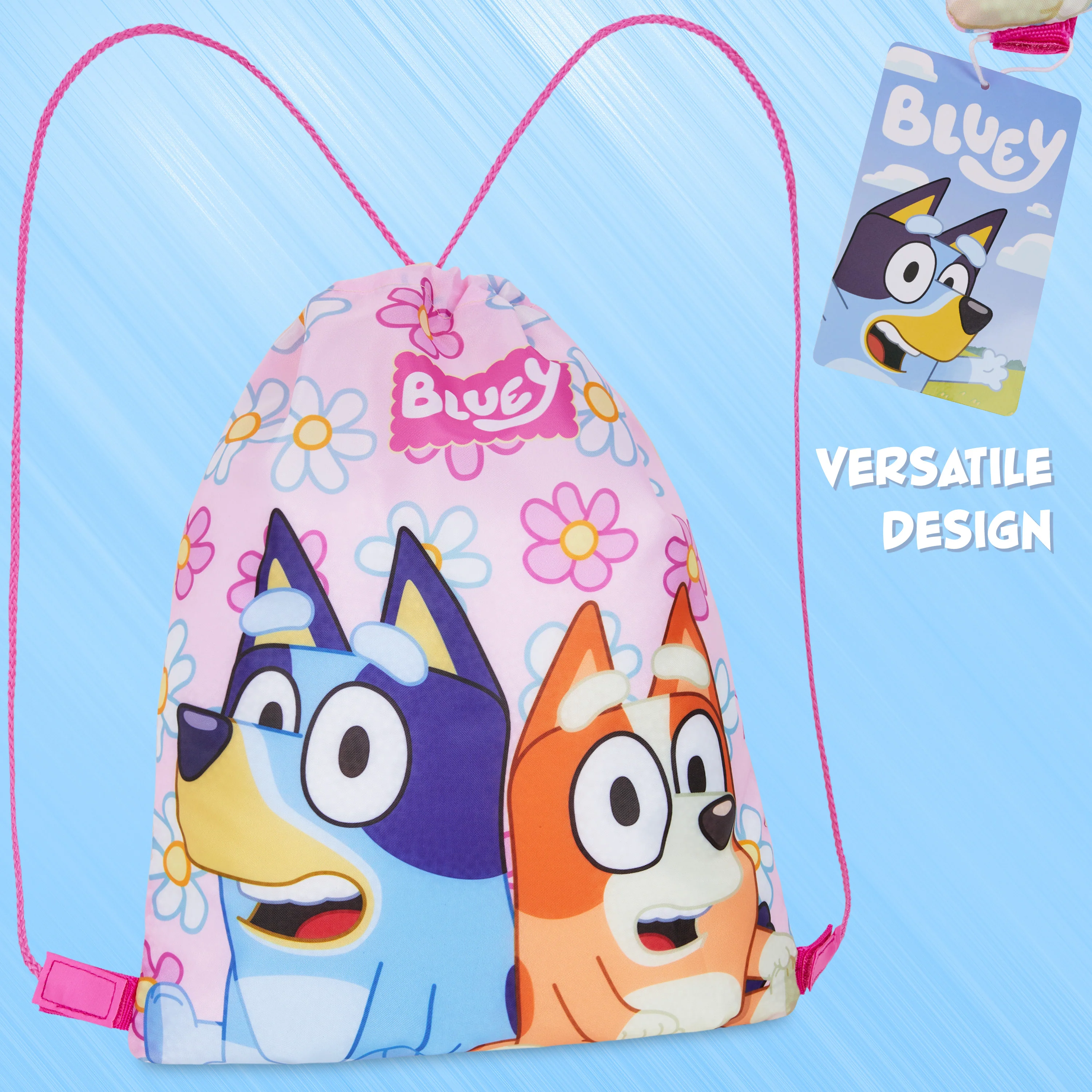 Bluey Drawstring Swim Bag for Girls, String Swimming Bag, School, Sports, Travel, PE Bag - Image 2