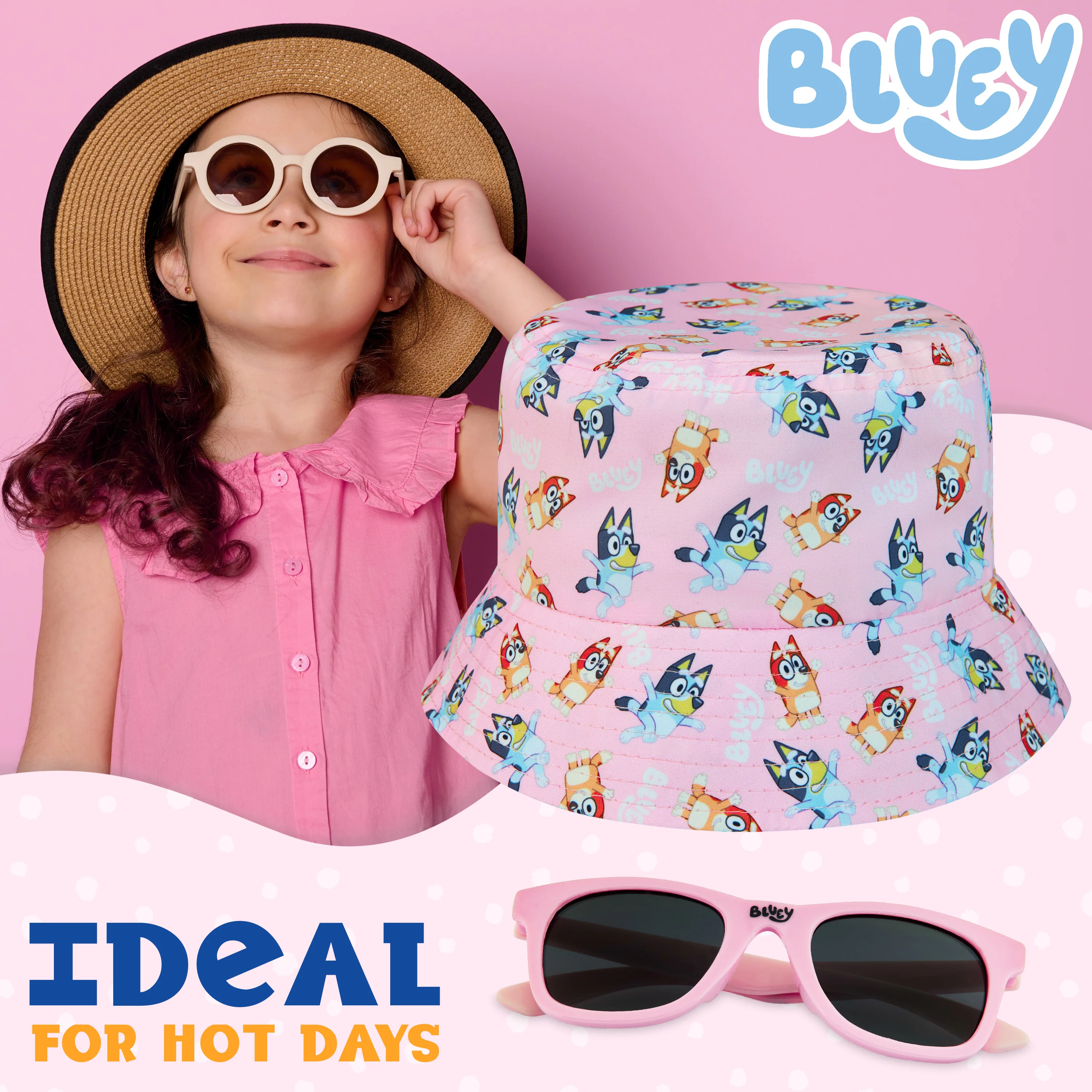 Bluey Girls Bucket Hat and Sunglasses Set - Image 3