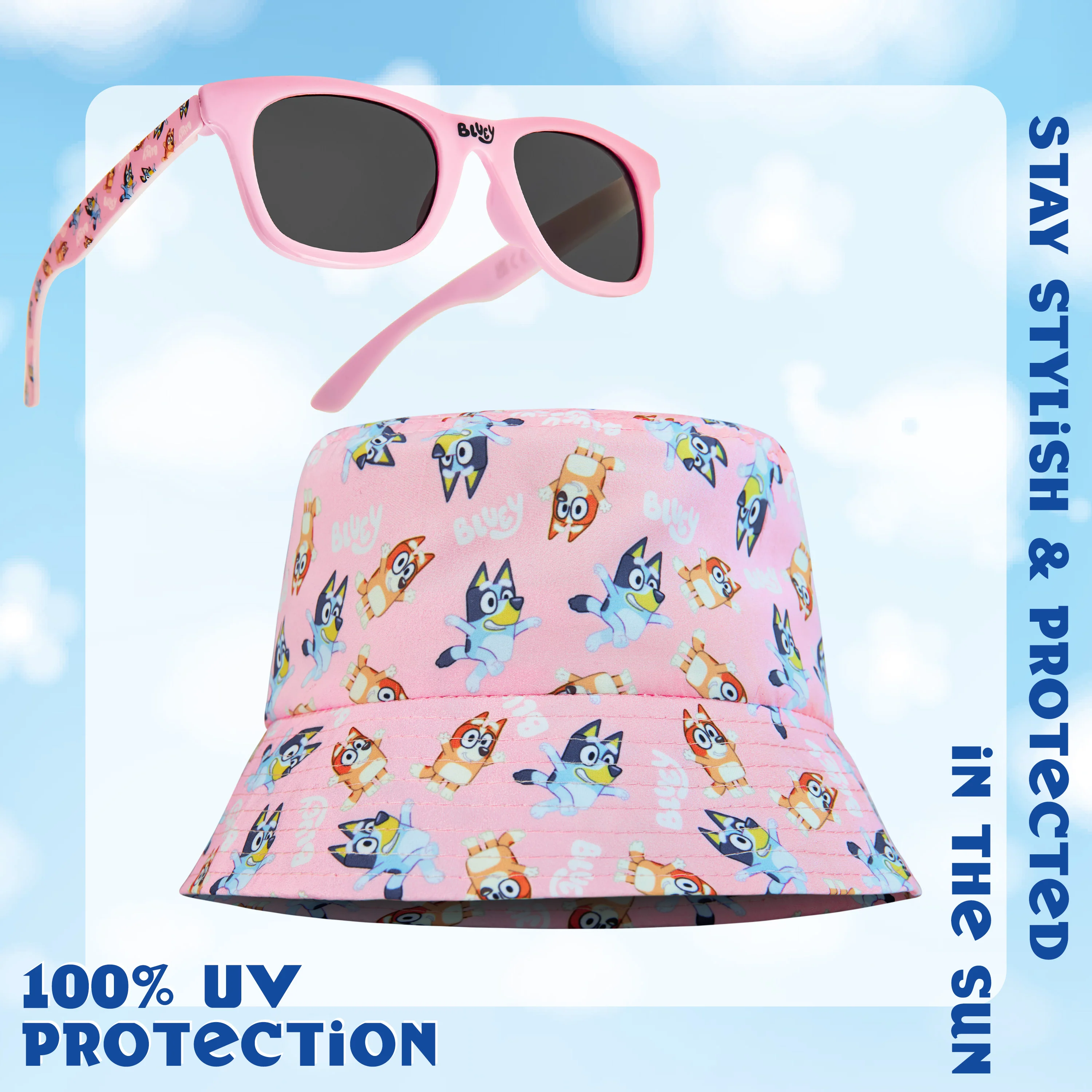 Bluey Girls Bucket Hat and Sunglasses Set - Image 4