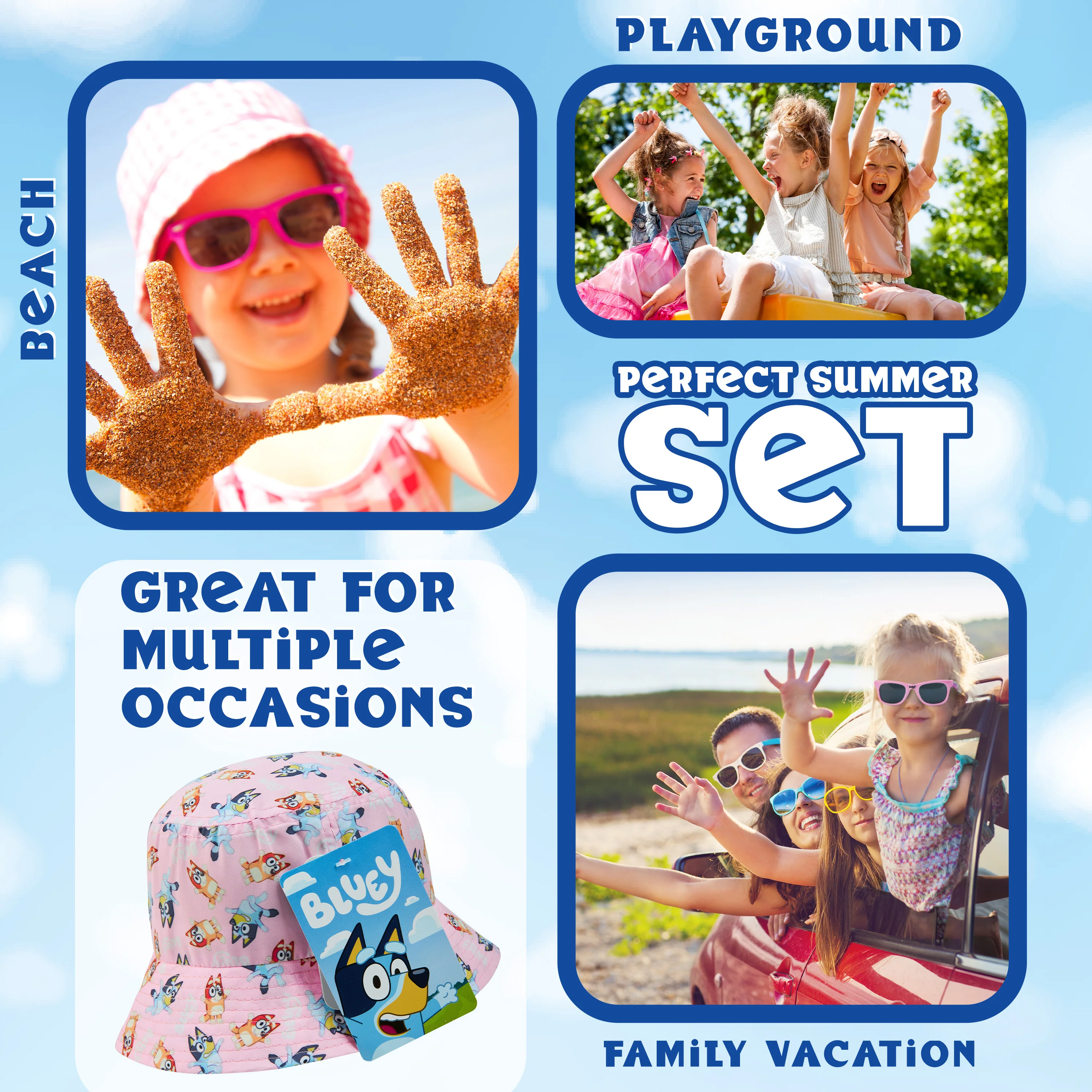 Bluey Girls Bucket Hat and Sunglasses Set - Image 5