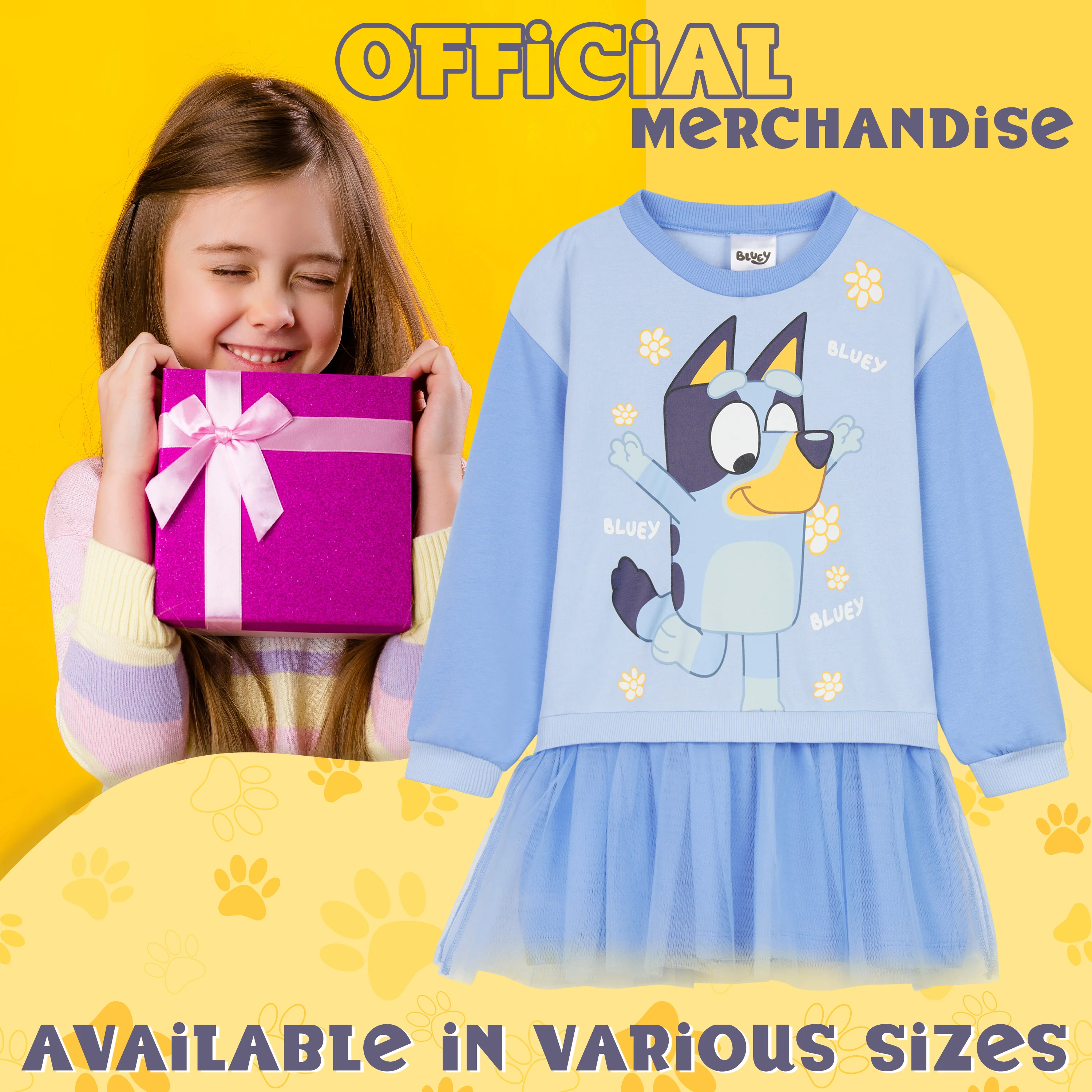 Bluey Girls Dress, Jumper Dre290000984V2ss with Cute Tutu Skirt - Image 2