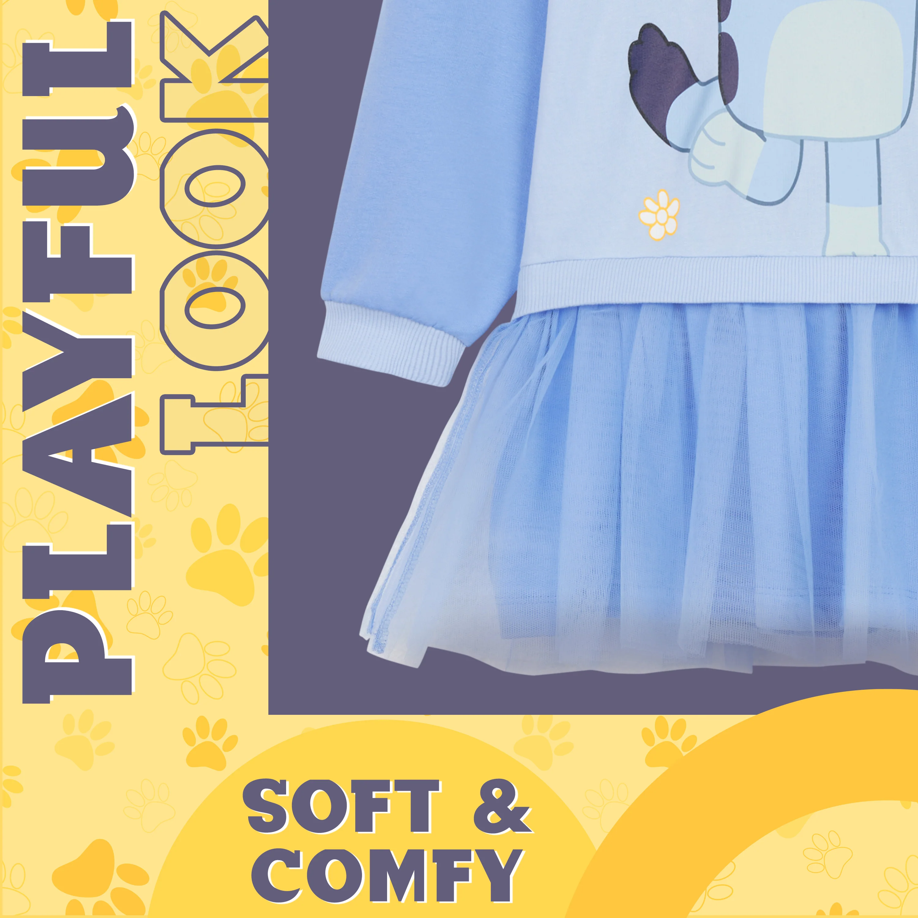 Bluey Girls Dress, Jumper Dre290000984V2ss with Cute Tutu Skirt - Image 5