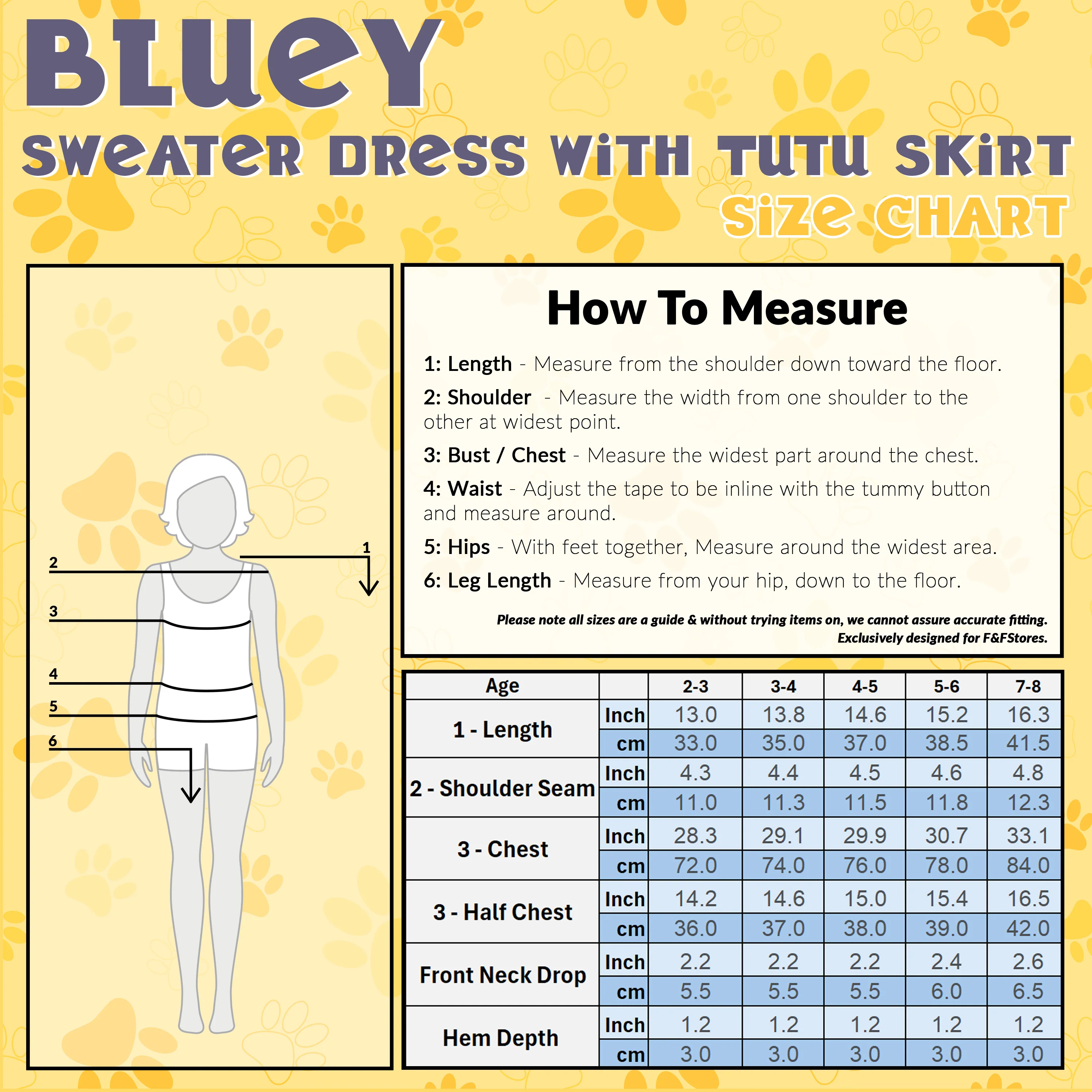 Bluey Girls Dress, Jumper Dre290000984V2ss with Cute Tutu Skirt - Image 6