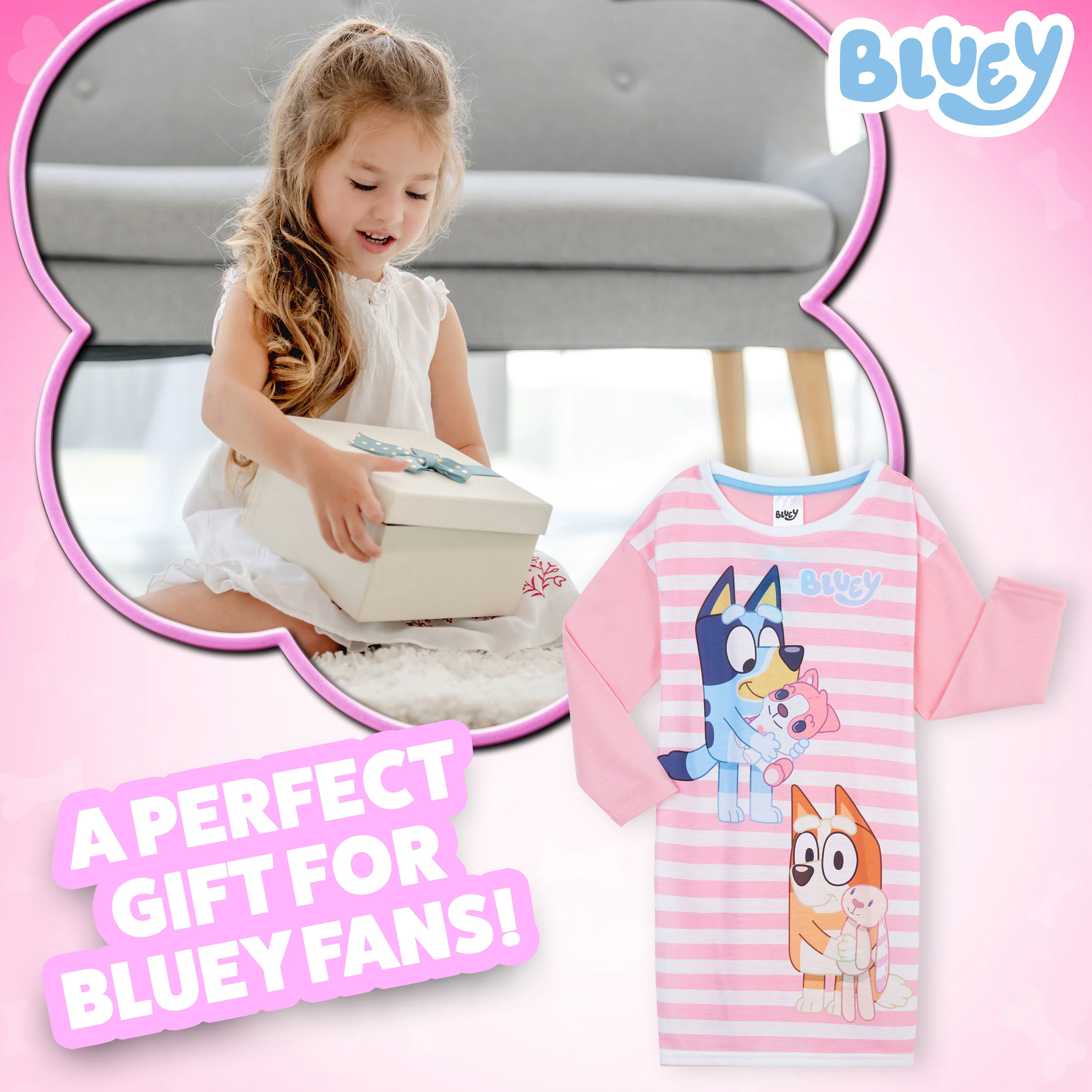 Bluey Girls Nightdress, Bluey Pyjamas Gifts for Girls - Image 3