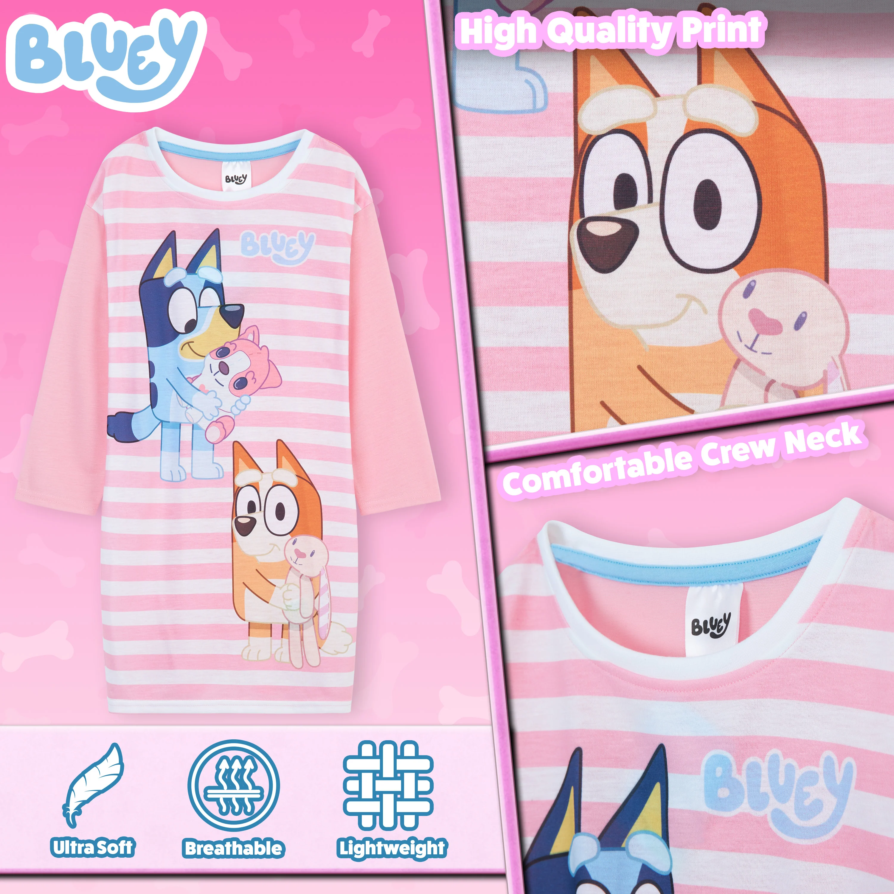 Bluey Girls Nightdress, Bluey Pyjamas Gifts for Girls - Image 4
