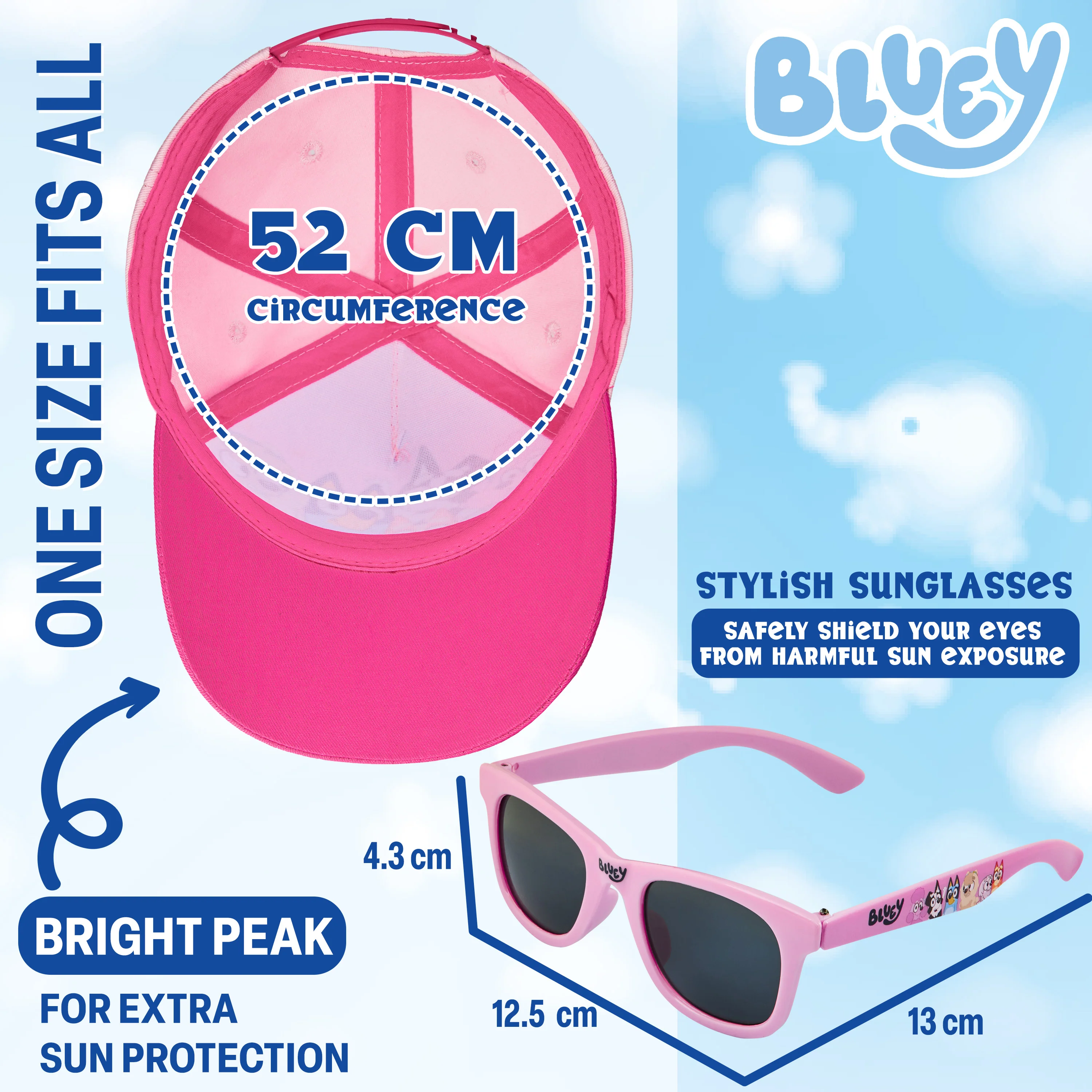 Bluey Girls Sunglasses and Baseball Cap Set - Image 6