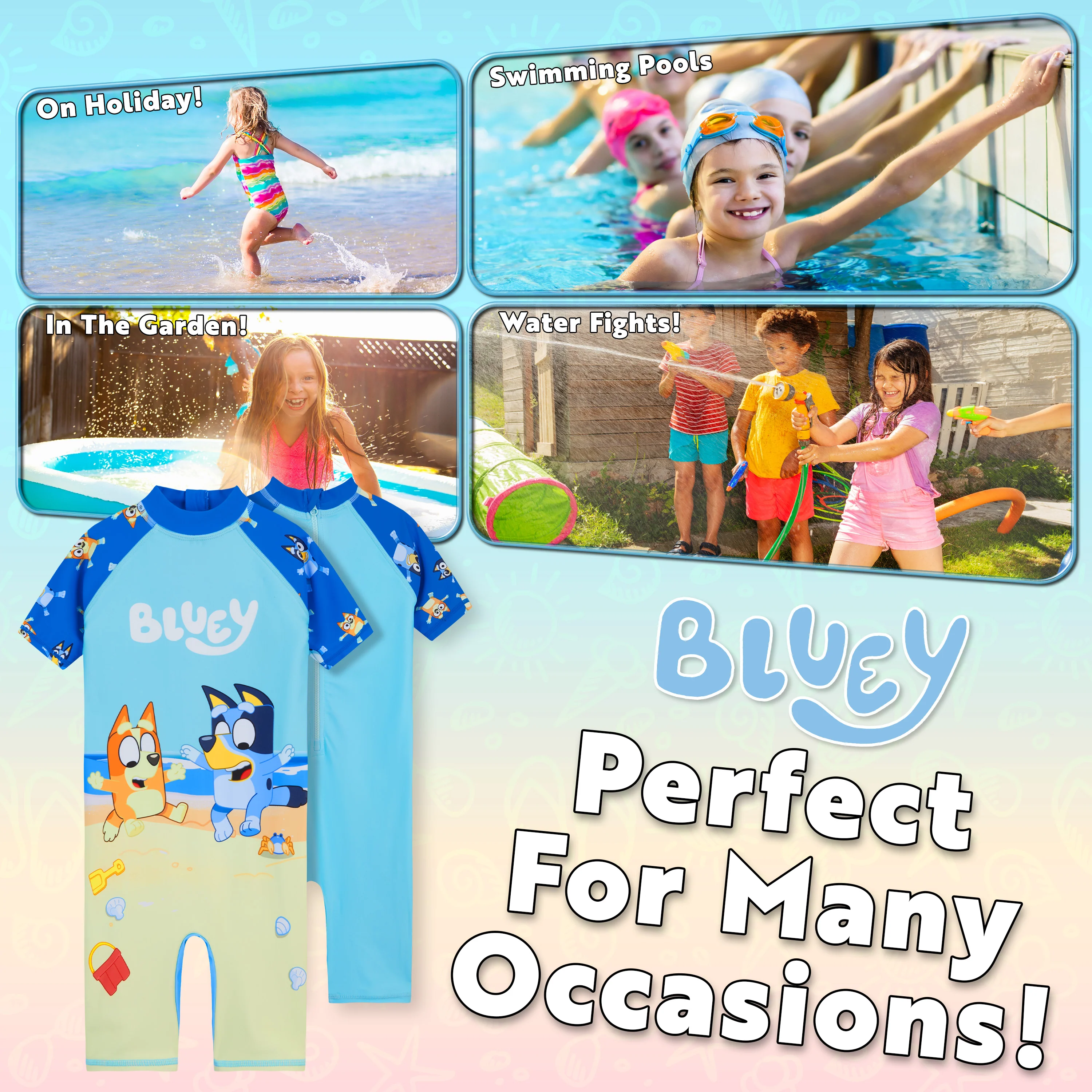 Bluey Girls Swimming Costume Full Body Swimsuit - Image 4