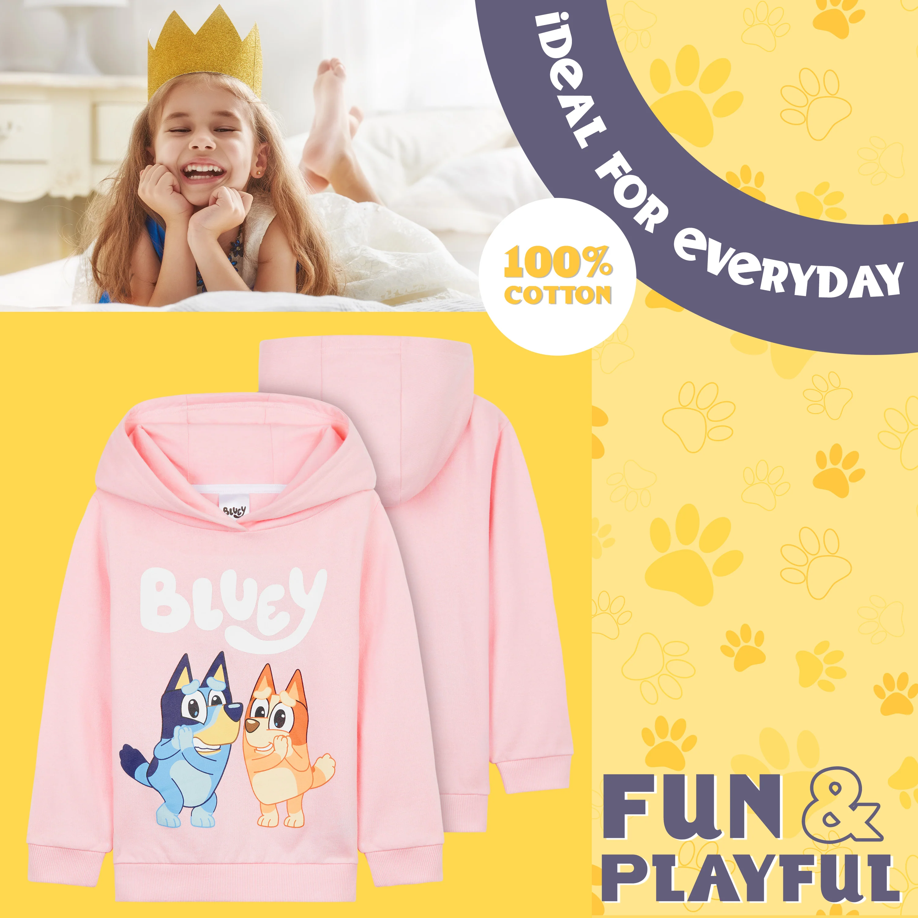 Bluey Girls Tracksuit Set, Comfy 100% Cotton Loungewear Activewear - Gifts for Girls - Image 4