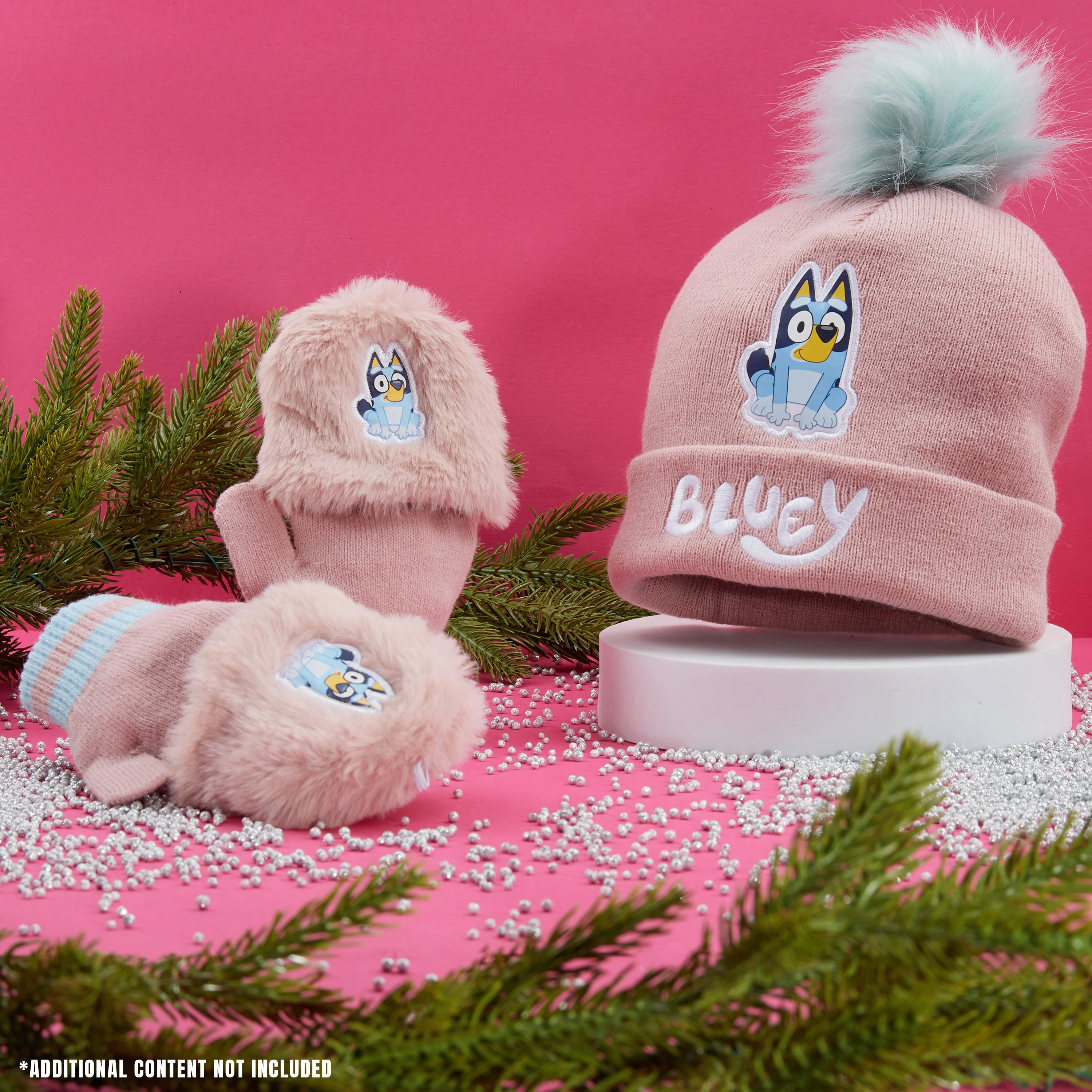Bluey Girls Winter Accessories Set, Beanie Hat and Gloves - Gifts for Girls - Image 2