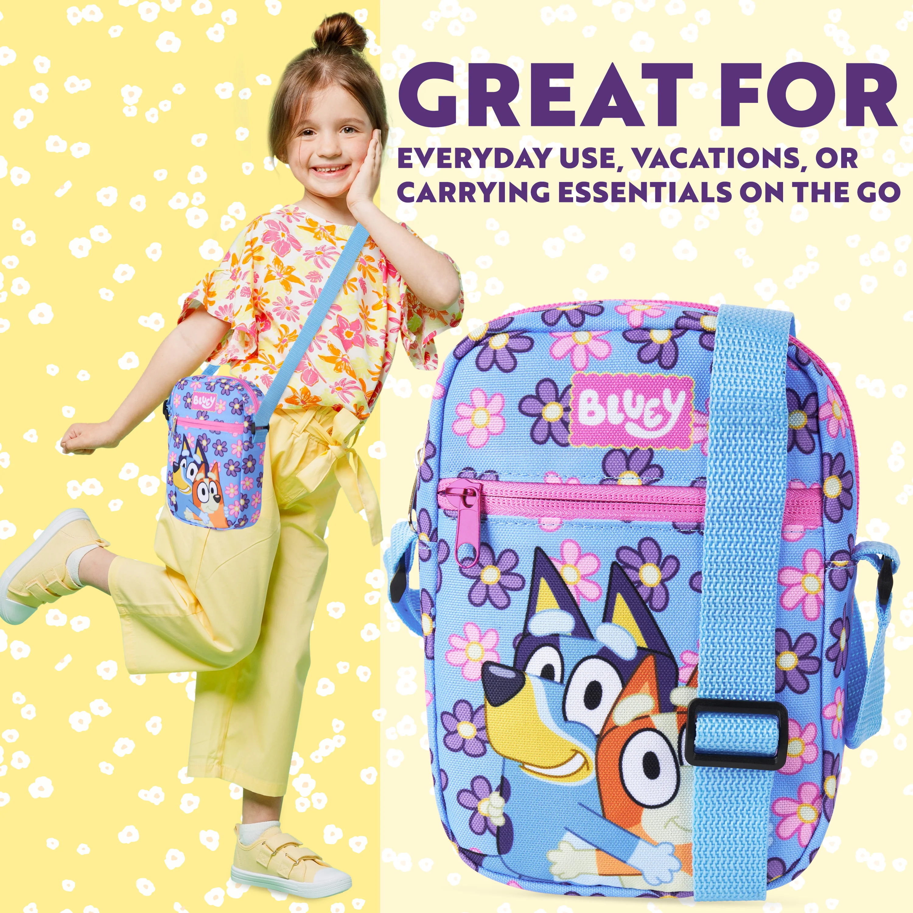 Bluey Handbag for Girls Cute Cross Body Bag with Adjustable Strap for Shopping Days Out Holiday Gifts for Girls - Image 3