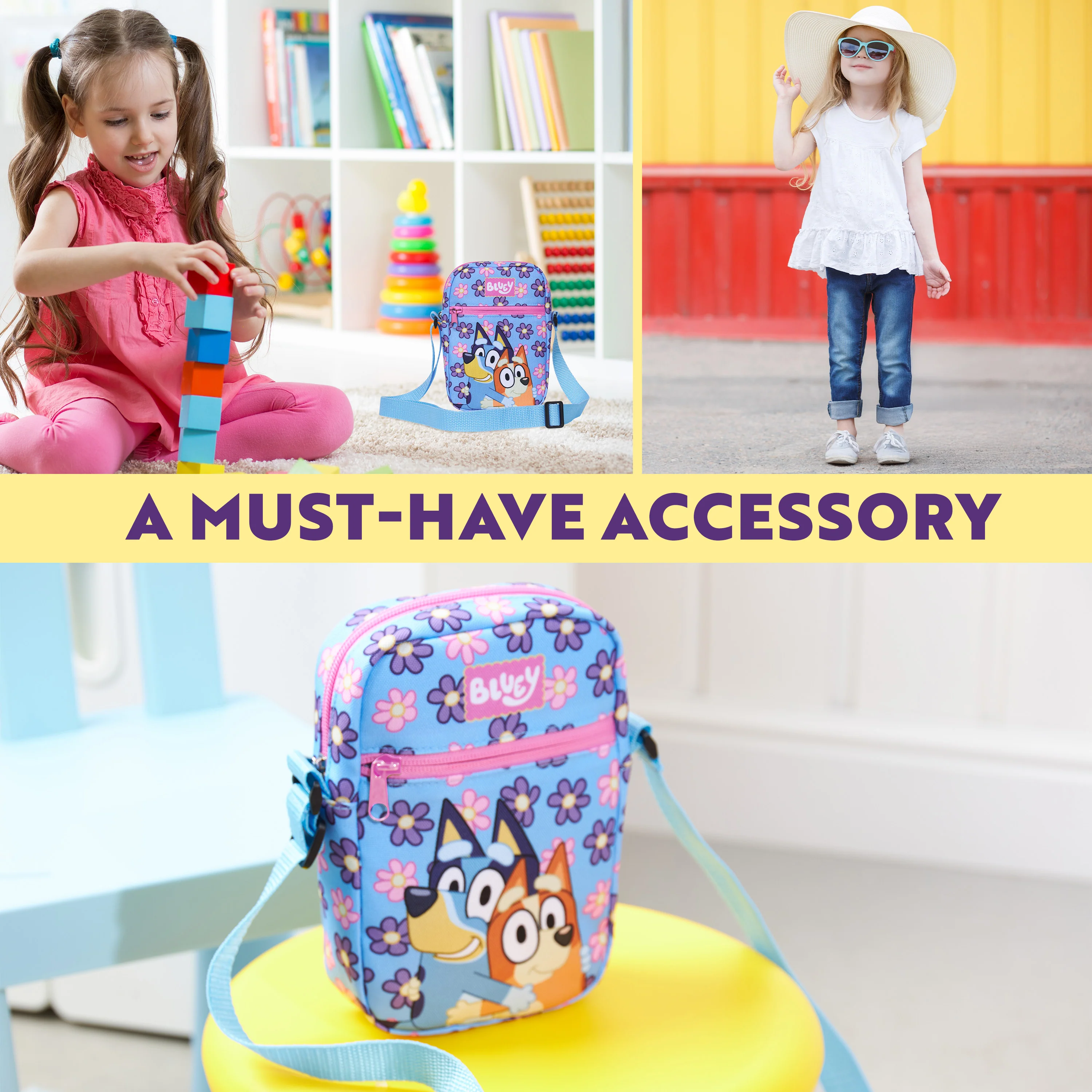 Bluey Handbag for Girls Cute Cross Body Bag with Adjustable Strap for Shopping Days Out Holiday Gifts for Girls - Image 4