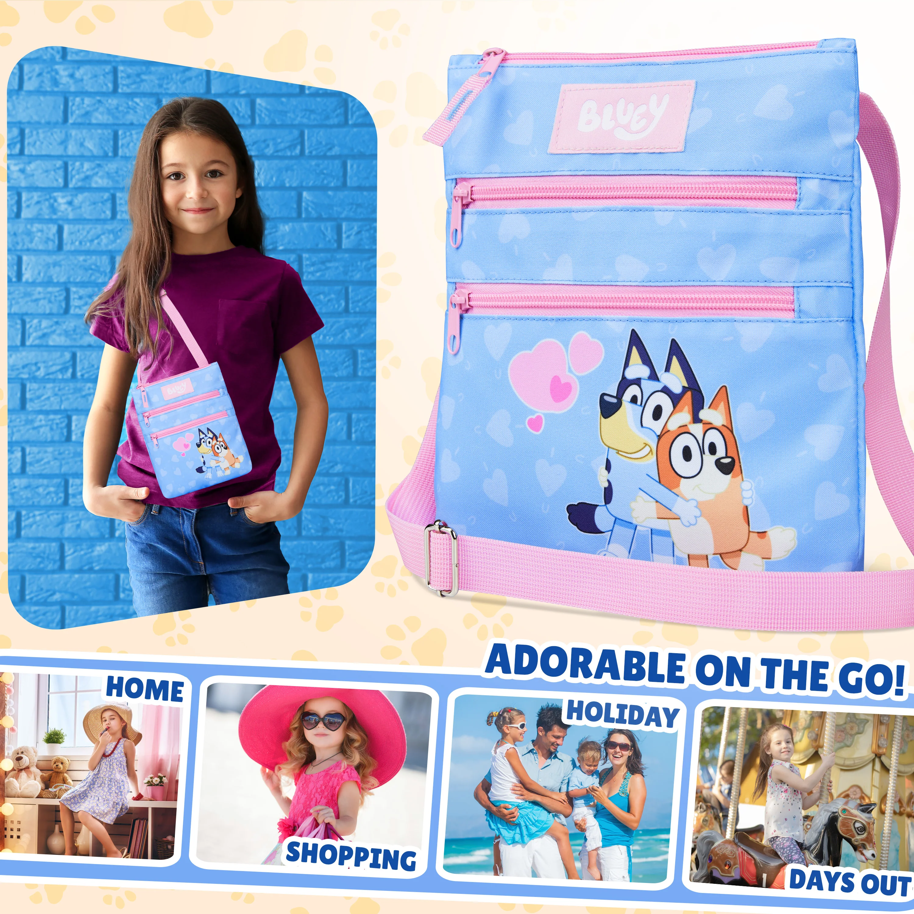 Bluey Handbag for Girls Toddlers Cross Body Shoulder Bag Adjustable Strap - Image 2