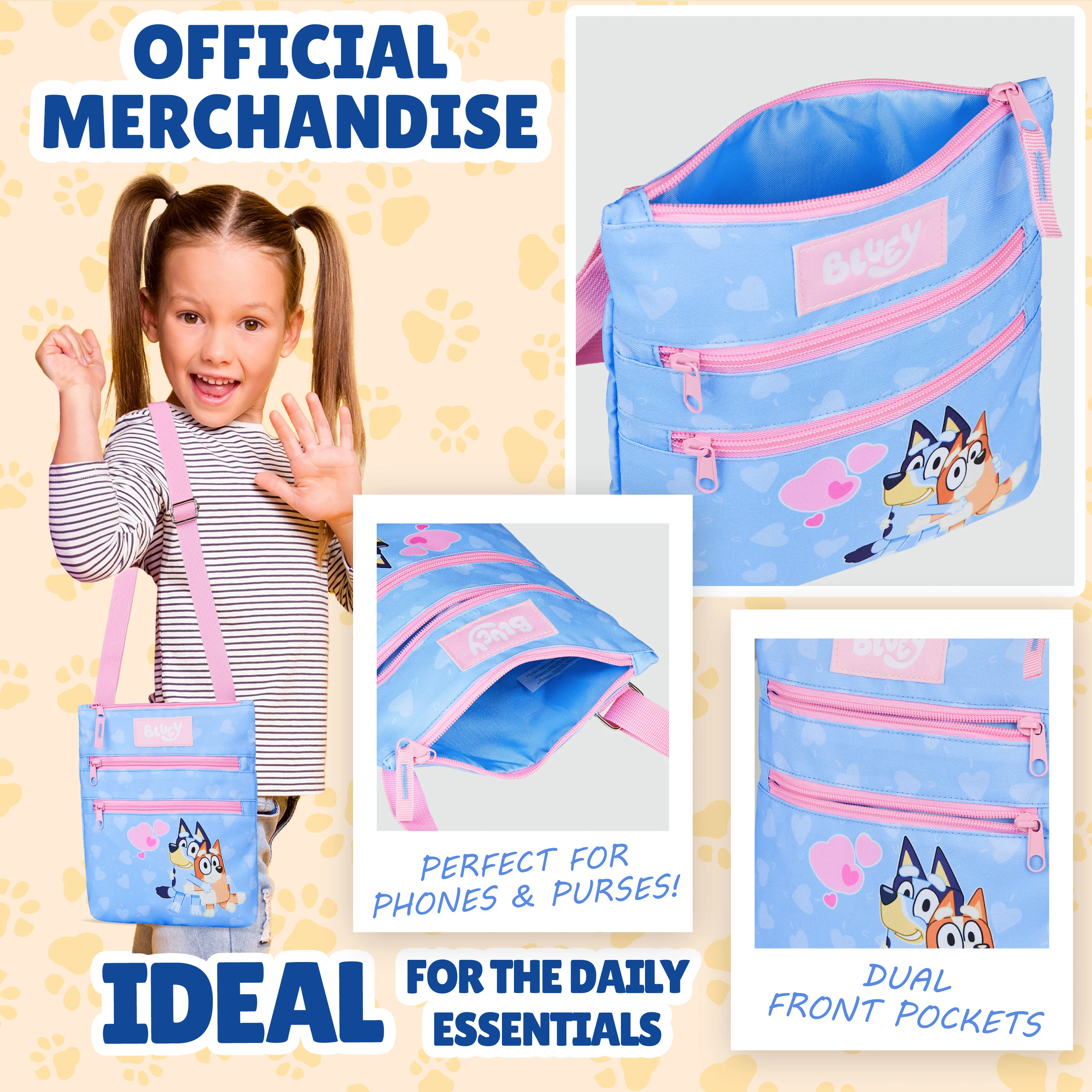 Bluey Handbag for Girls Toddlers Cross Body Shoulder Bag Adjustable Strap - Image 3